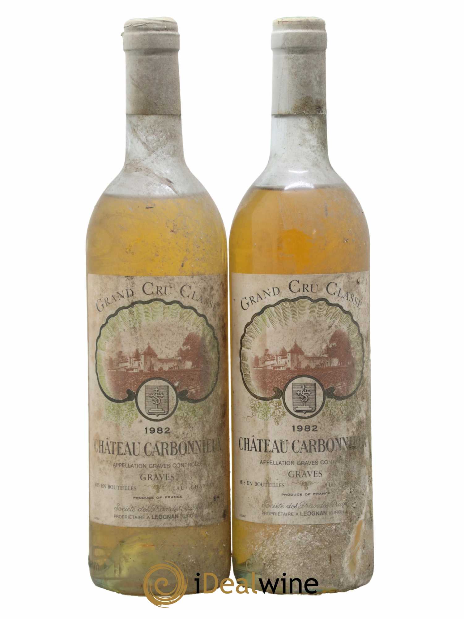 Château Carbonnieux Cru Classé de Graves 1982 - Lot de 2 bouteilles - 0