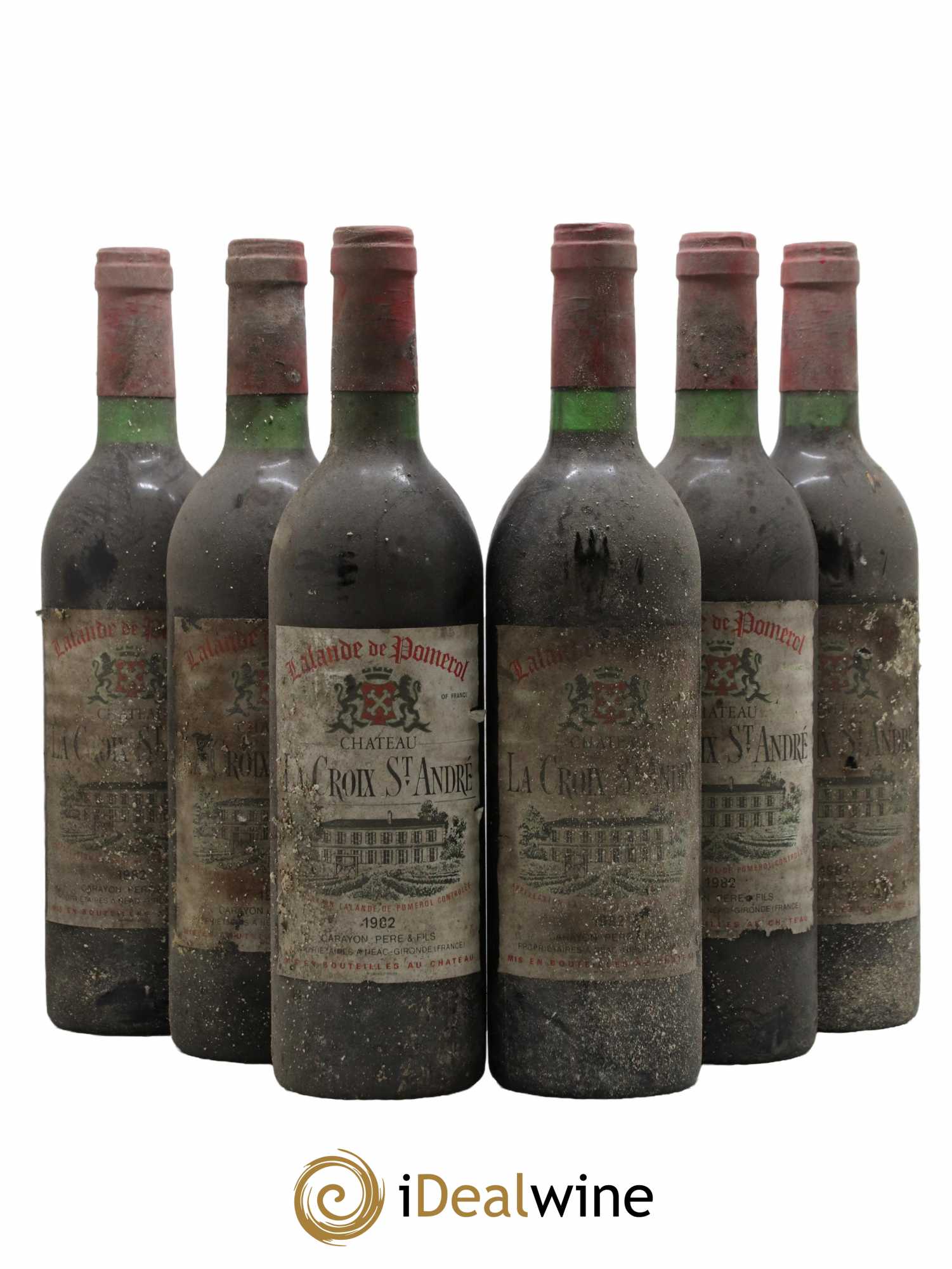 Château La Croix Saint André 1982 - Lot de 6 bouteilles - 0