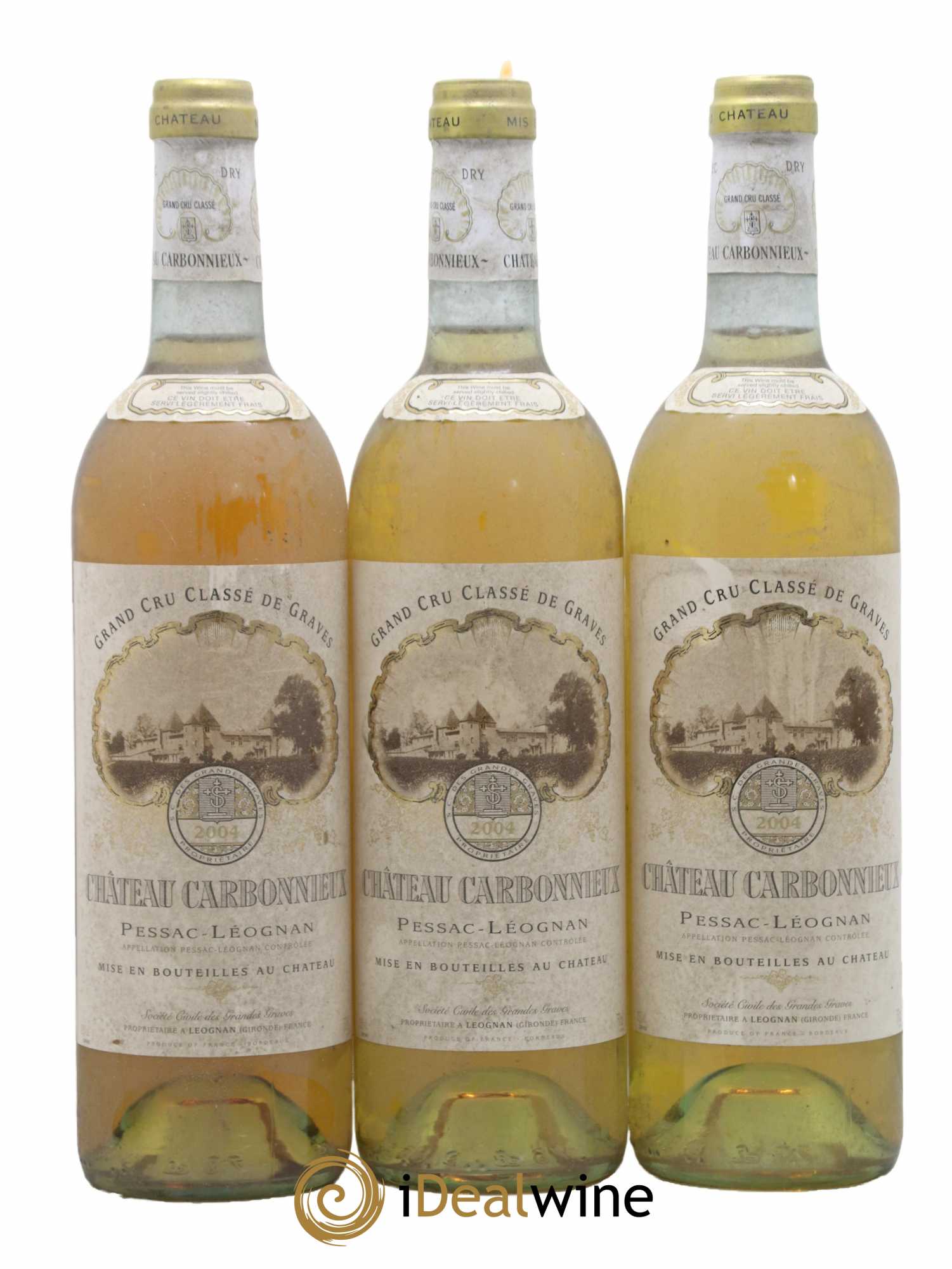 Château Carbonnieux Cru Classé de Graves 2004 - Lot de 3 bouteilles - 0