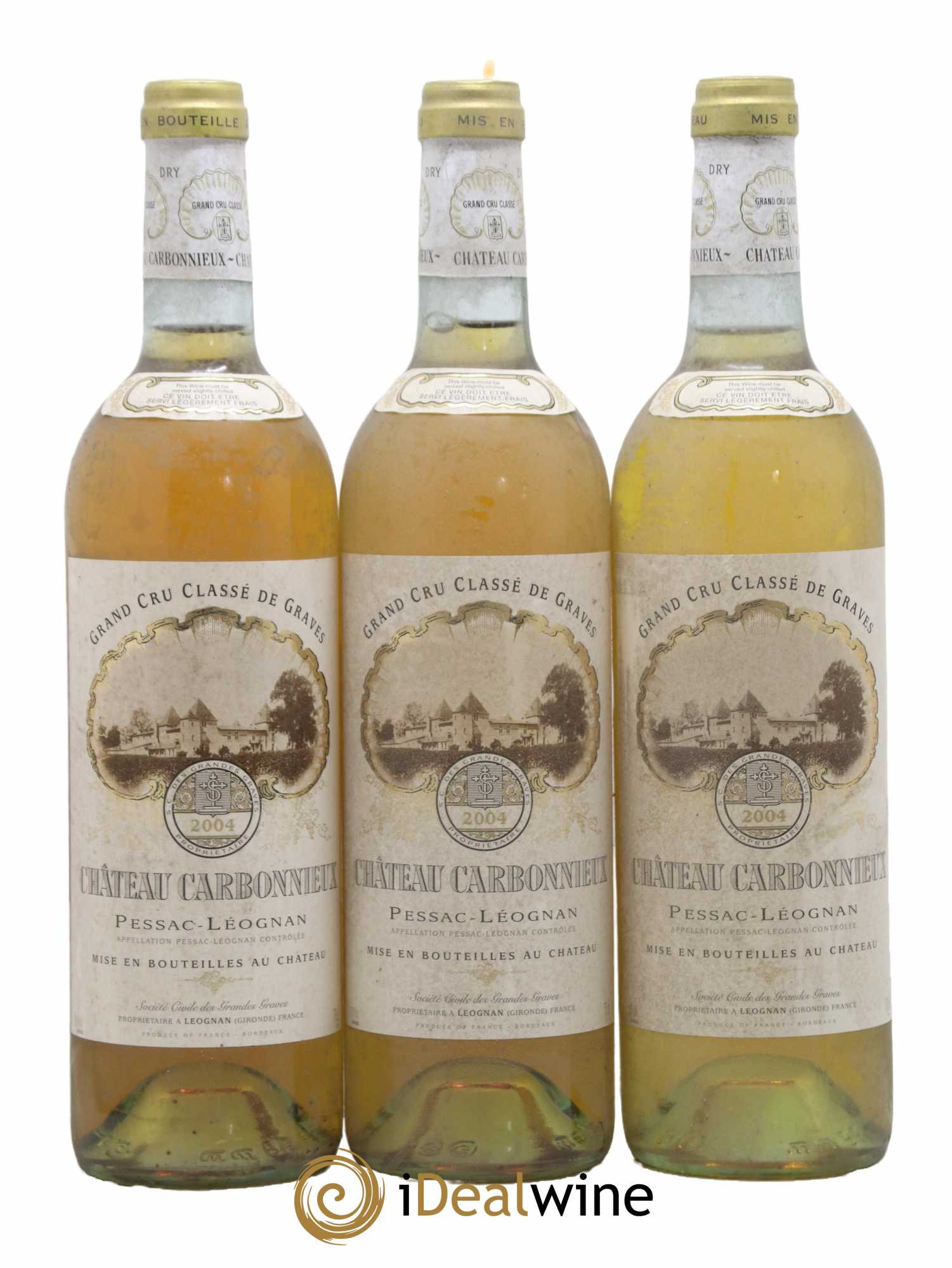 Château Carbonnieux Cru Classé de Graves 2004 - Lot de 3 bouteilles - 0