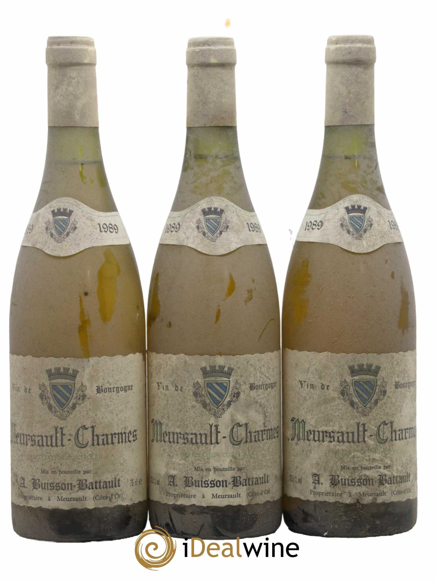 Meursault 1er Cru Charmes Domaine Buisson Battault 1989 - Lot de 3 bouteilles - 0