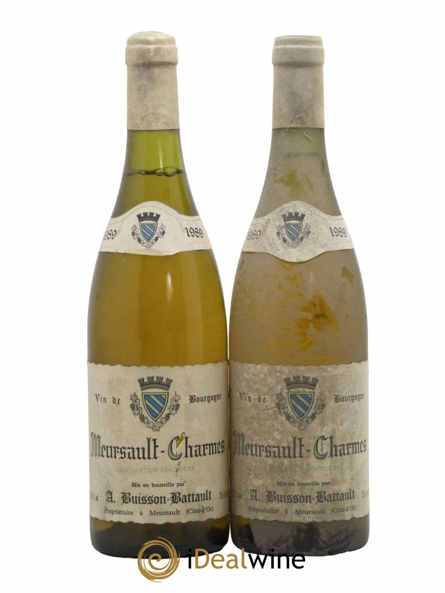 Meursault 1er Cru Charmes Domaine Buisson Battault 1989 - Lot de 2 bouteilles - 0
