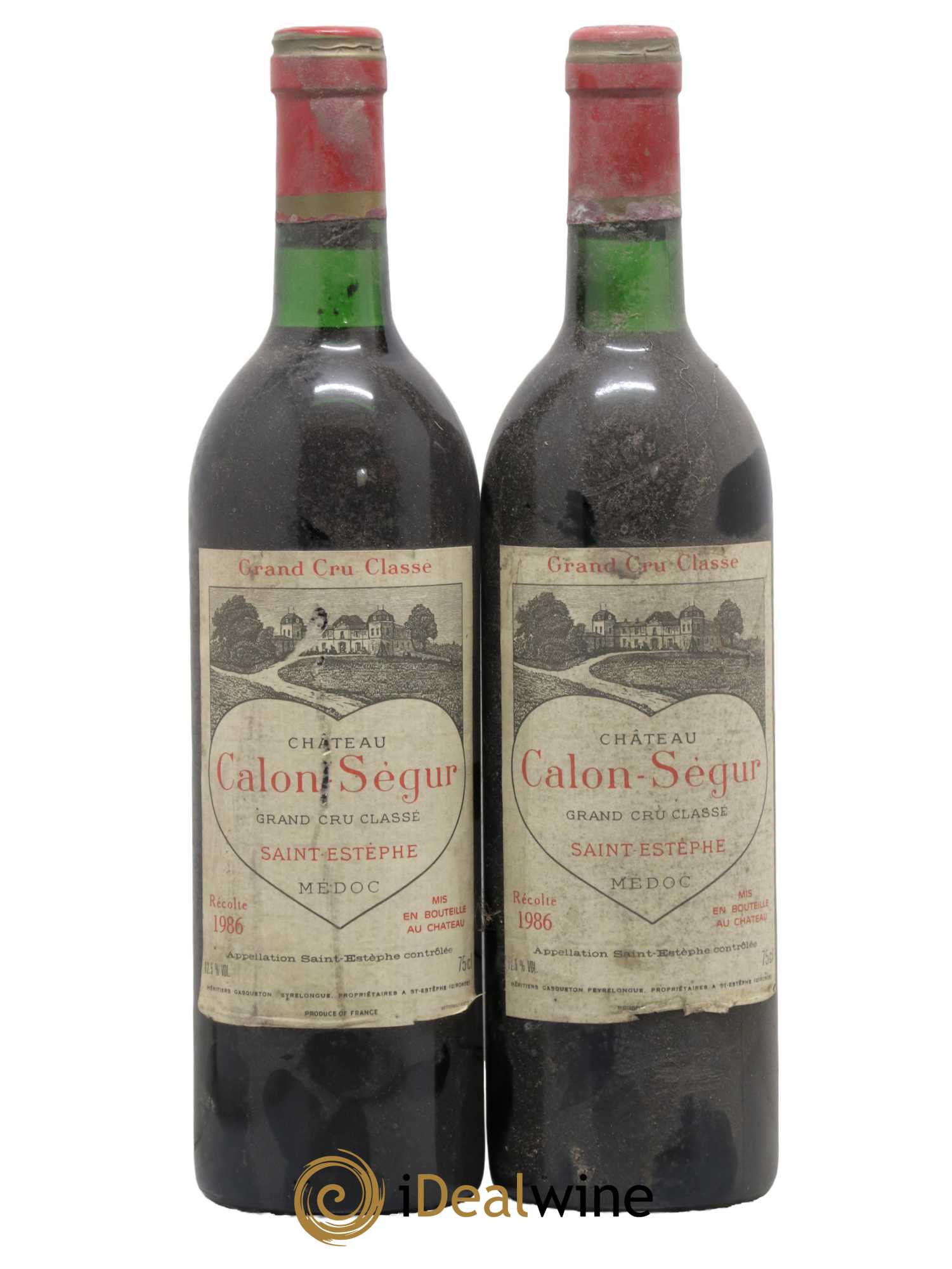 Château Calon Ségur 3ème Grand Cru Classé 1986 - Lot de 2 bouteilles - 0