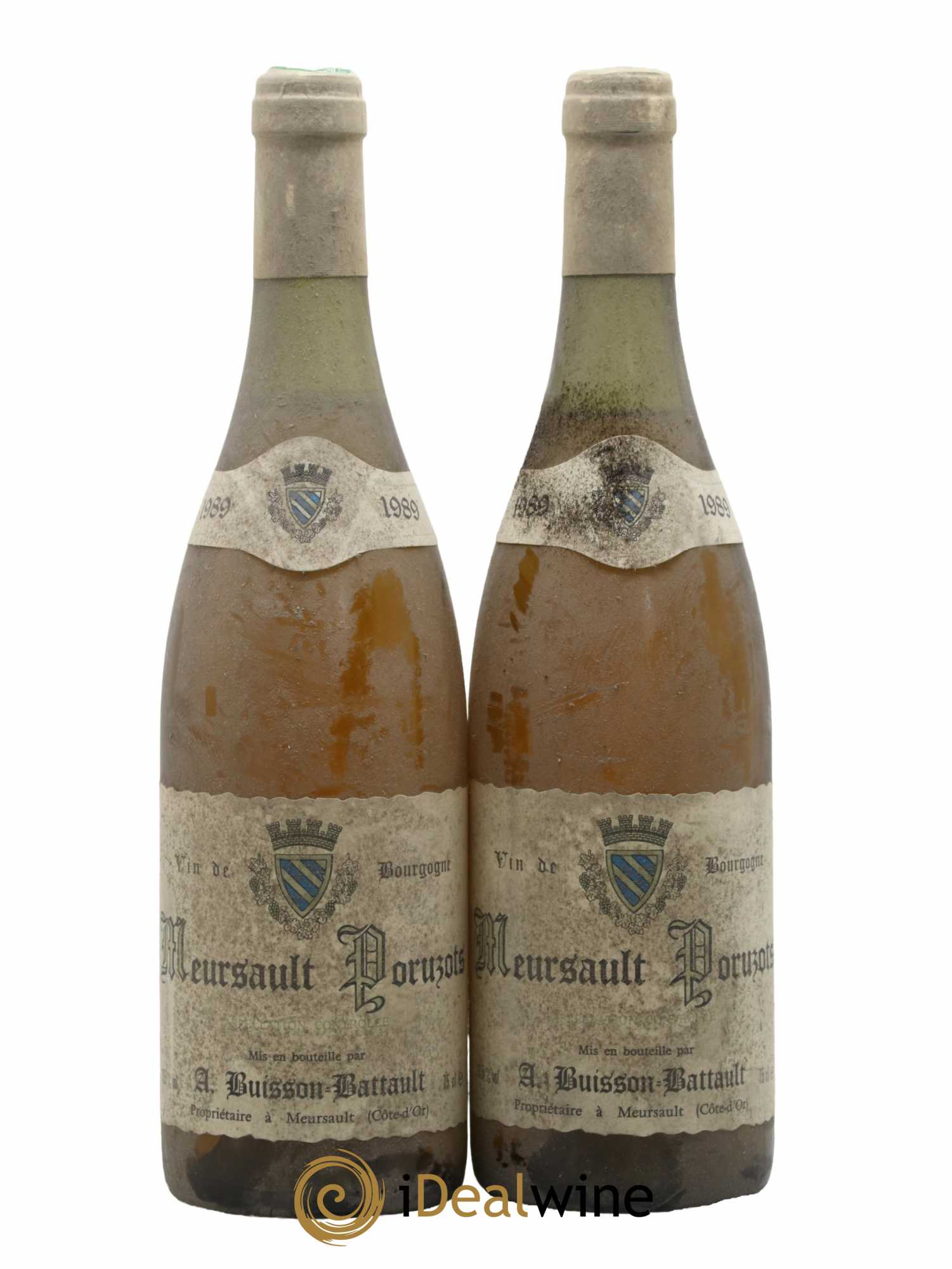 Meursault 1er Cru Poruzots Domaine Buisson Battault 1989 - Lot de 2 bouteilles - 0