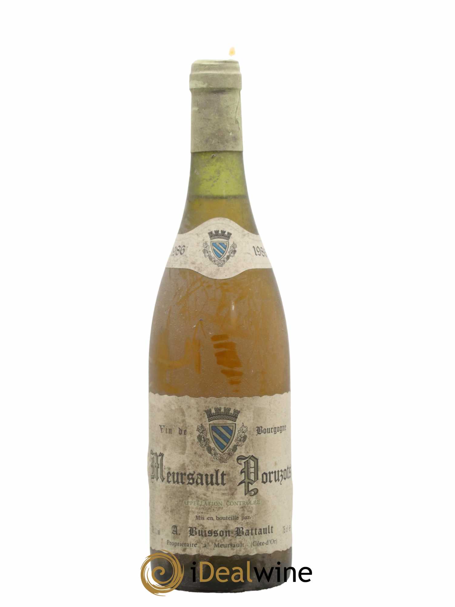 Meursault 1er Cru Poruzots Domaine Buisson Battault 1986 - Lot de 1 bouteille - 0