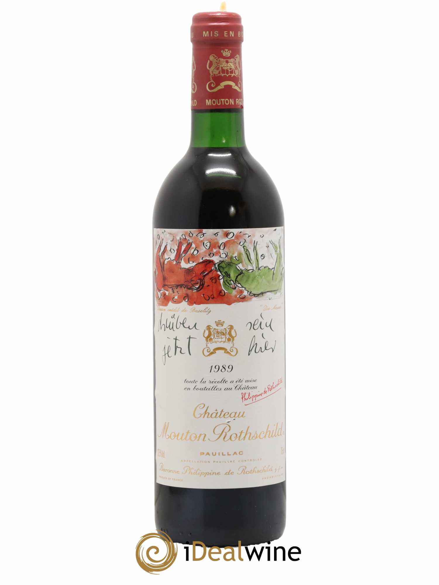 Château Mouton Rothschild 1er Grand Cru Classé 1989 - Lot de 1 bouteille - 0
