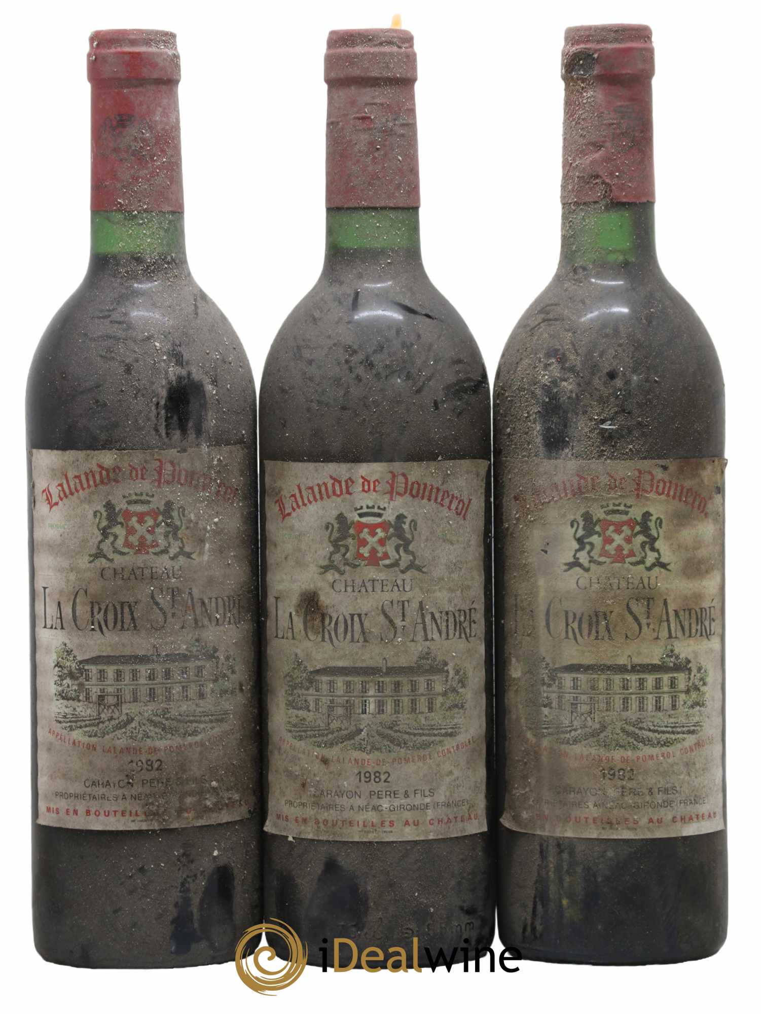Château La Croix Saint André 1982 - Lot de 3 bouteilles - 0