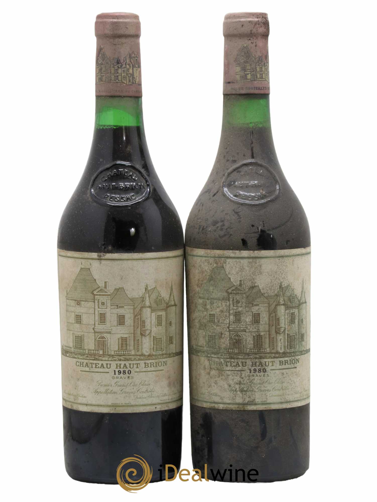 Château Haut Brion 1er Grand Cru Classé 1980 - Lot de 2 bouteilles - 0