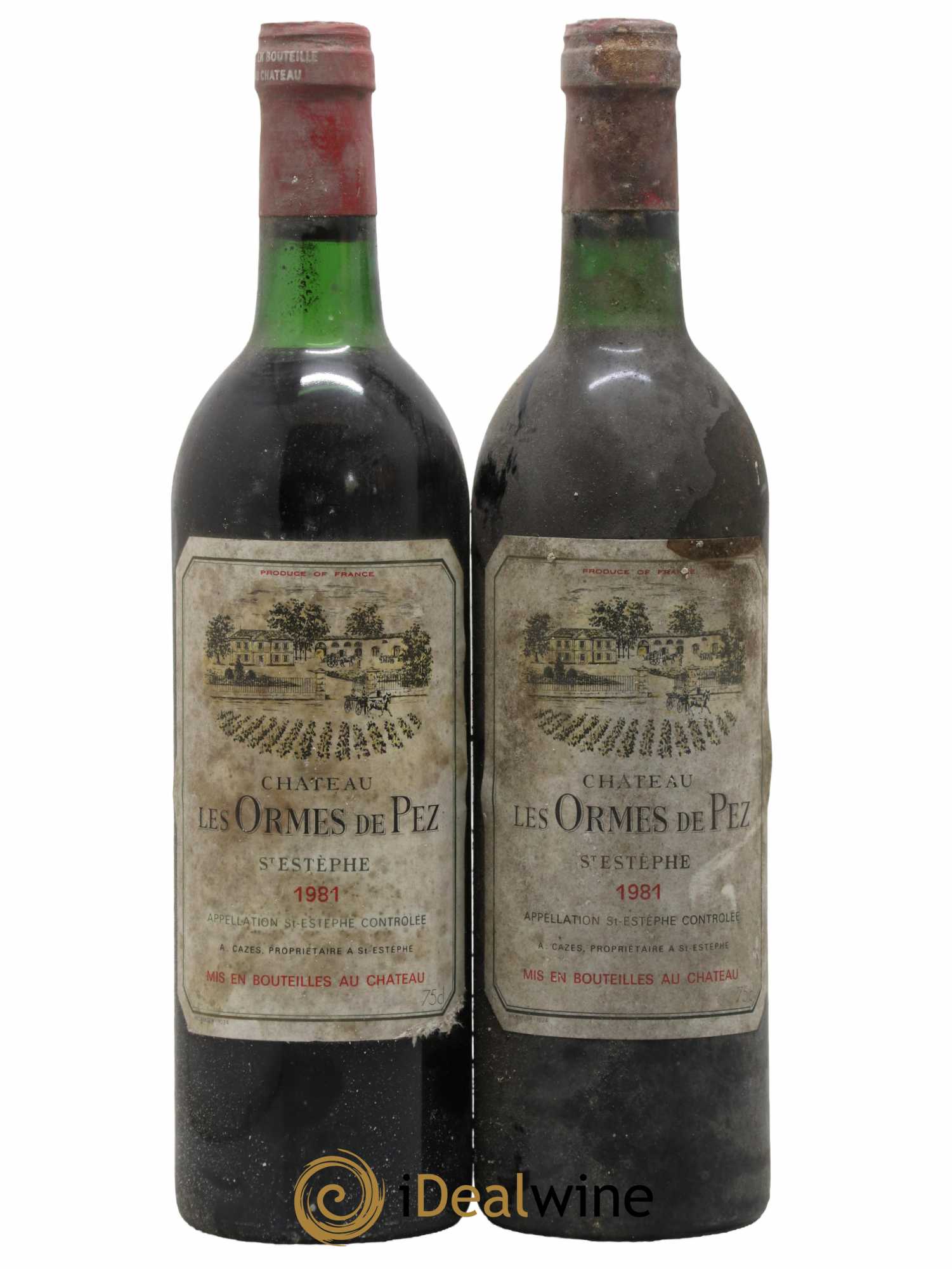 Château les Ormes de Pez 1981 - Lot de 2 bouteilles - 0