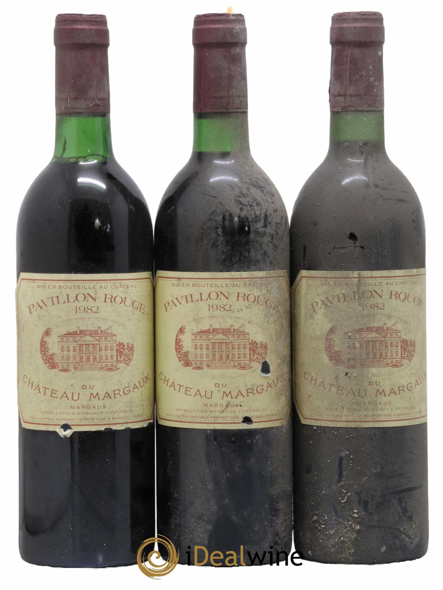 Pavillon Rouge du Château Margaux Second Vin 1982 - Lot de 3 bouteilles - 0
