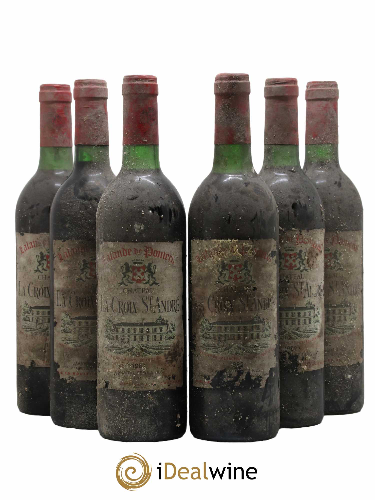 Château La Croix Saint André 1982 - Lot de 6 bouteilles - 0