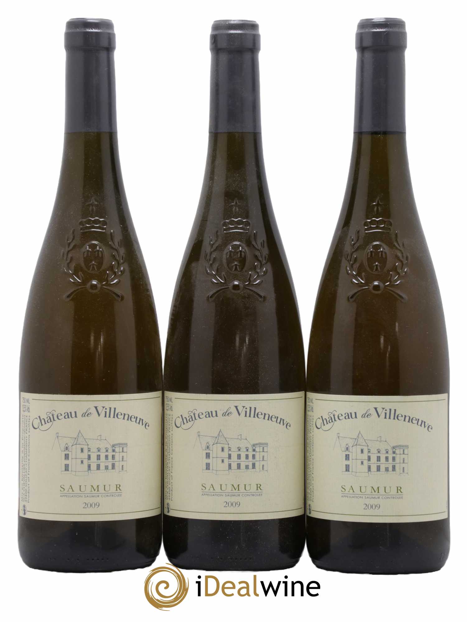 Saumur Château de Villeneuve 2009 - Lot de 3 bouteilles - 0