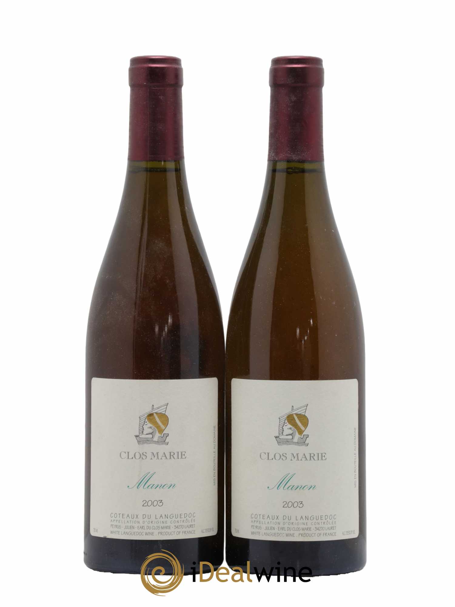 Languedoc Clos Marie Manon Christophe Peyrus et Françoise Julien 2003 - Lot de 2 bouteilles - 0