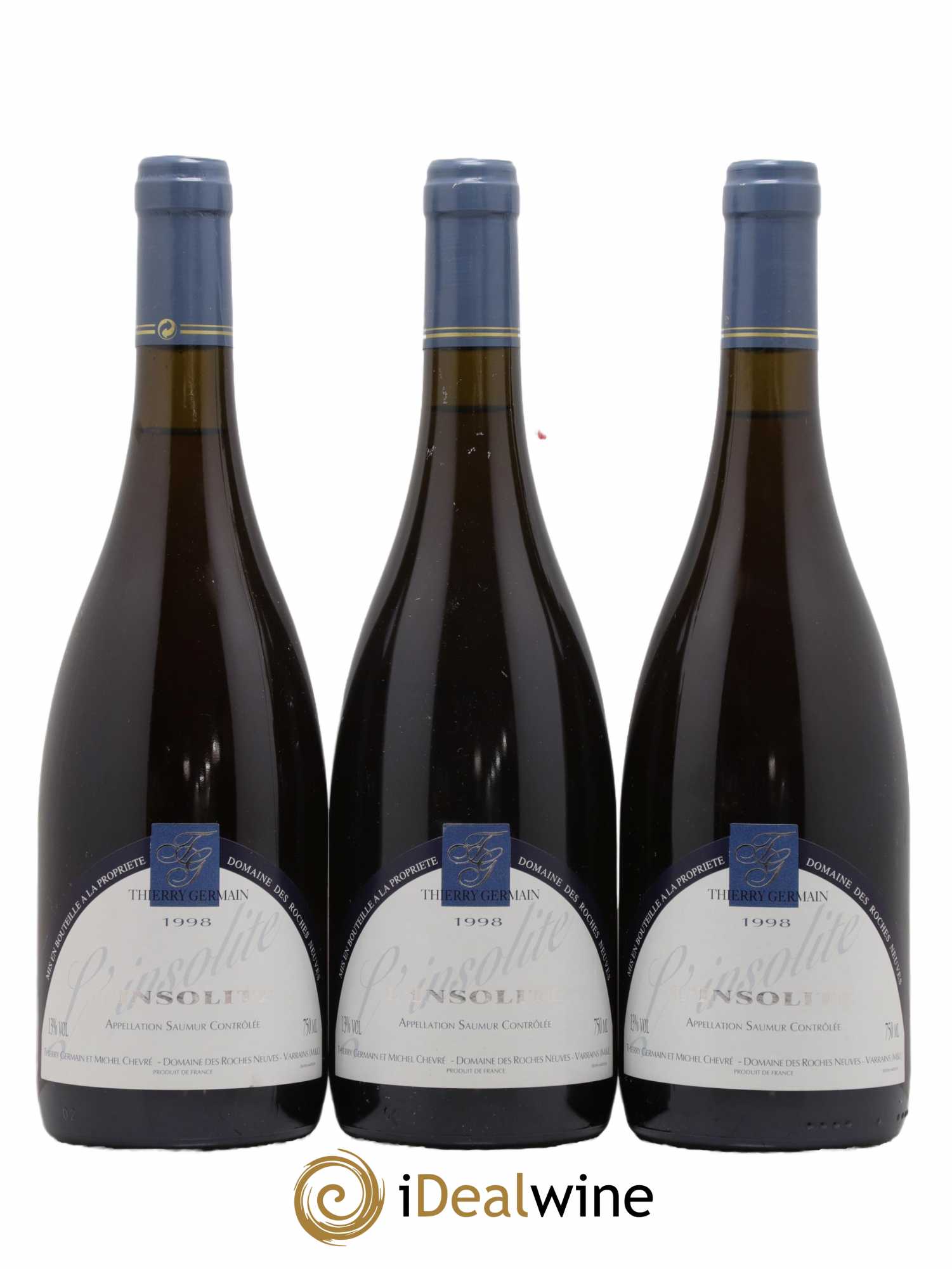 Saumur Insolite Domaine des Roches Neuves - Thierry Germain 1998 - Lot de 3 bouteilles - 0