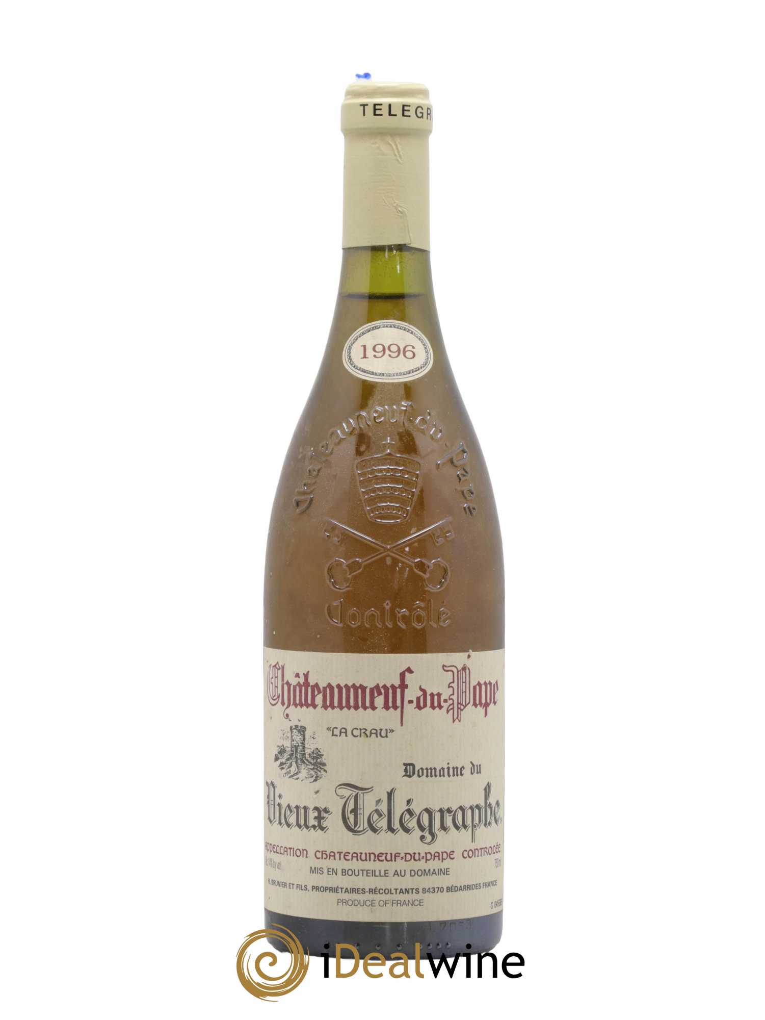 Châteauneuf-du-Pape Vieux Télégraphe (Domaine du) Vignobles Brunier 1996 - Lot de 1 bouteille - 0