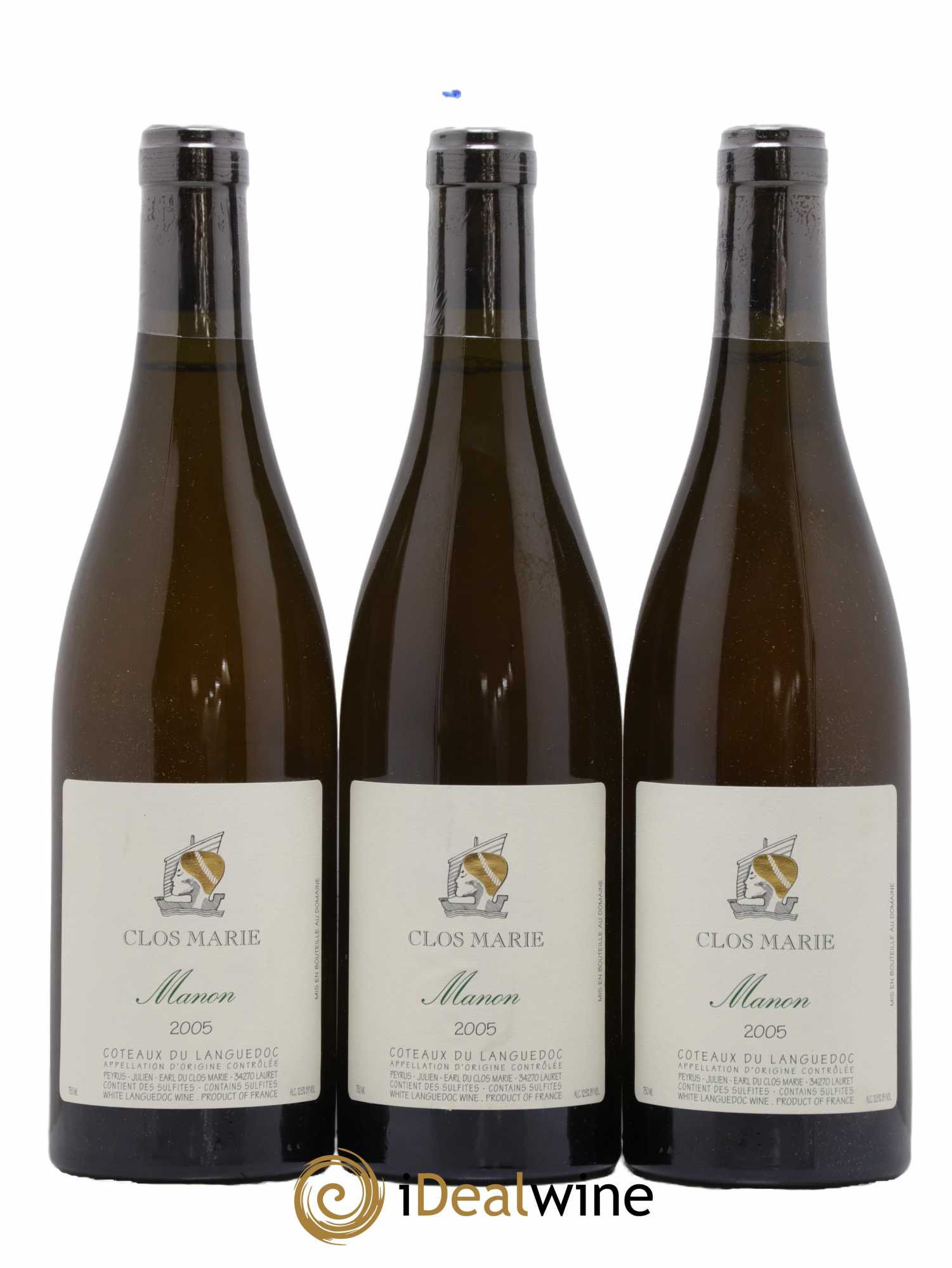 Languedoc Clos Marie Manon Christophe Peyrus et Françoise Julien 2005 - Lot de 3 bouteilles - 0