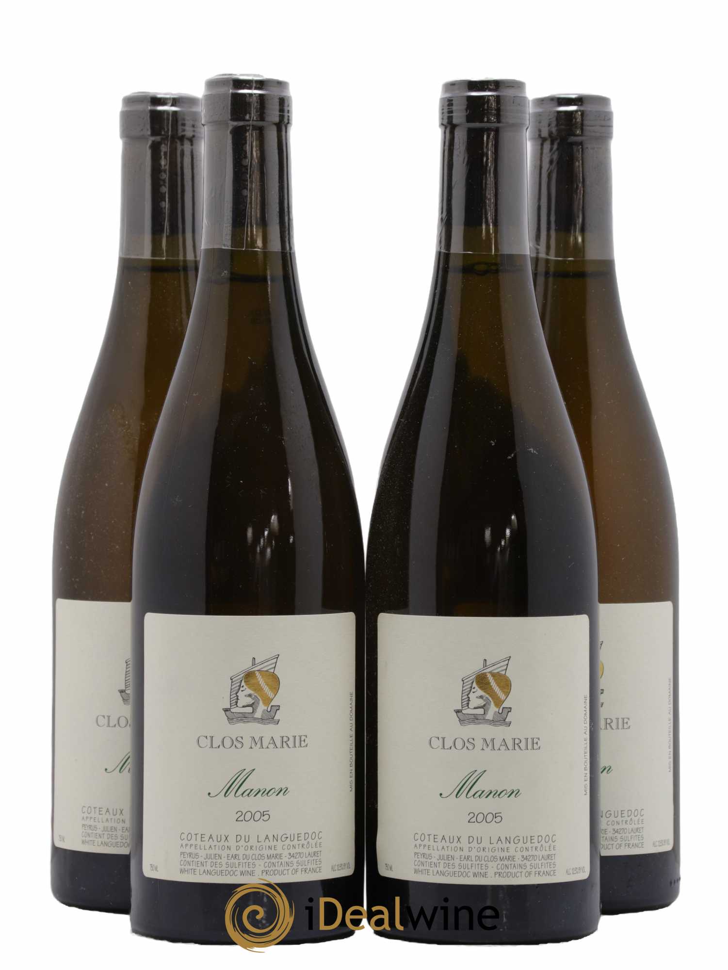 Languedoc Clos Marie Manon Christophe Peyrus et Françoise Julien 2005 - Lot de 4 bouteilles - 0