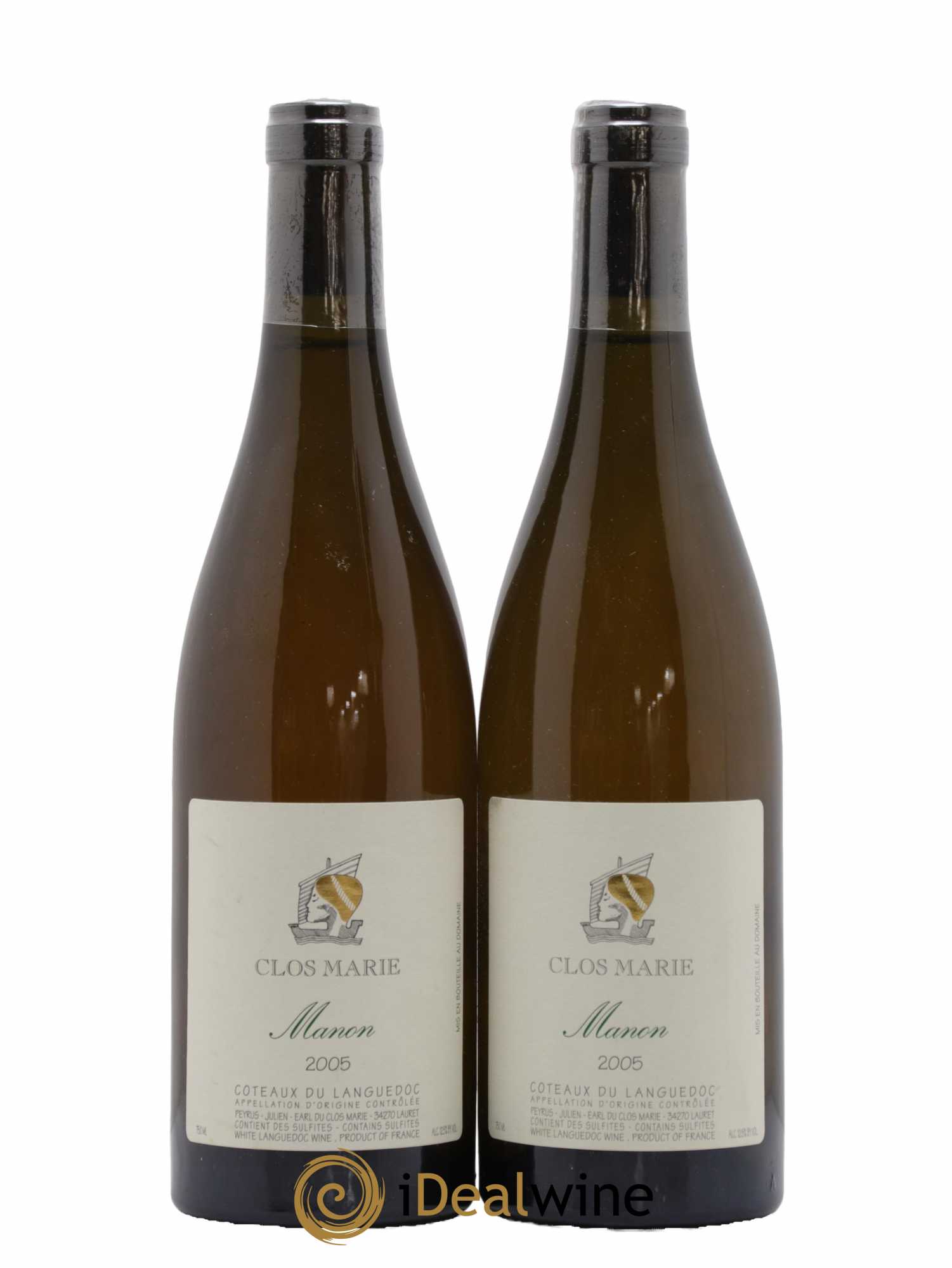 Languedoc Clos Marie Manon Christophe Peyrus et Françoise Julien 2005 - Lot de 2 bouteilles - 0