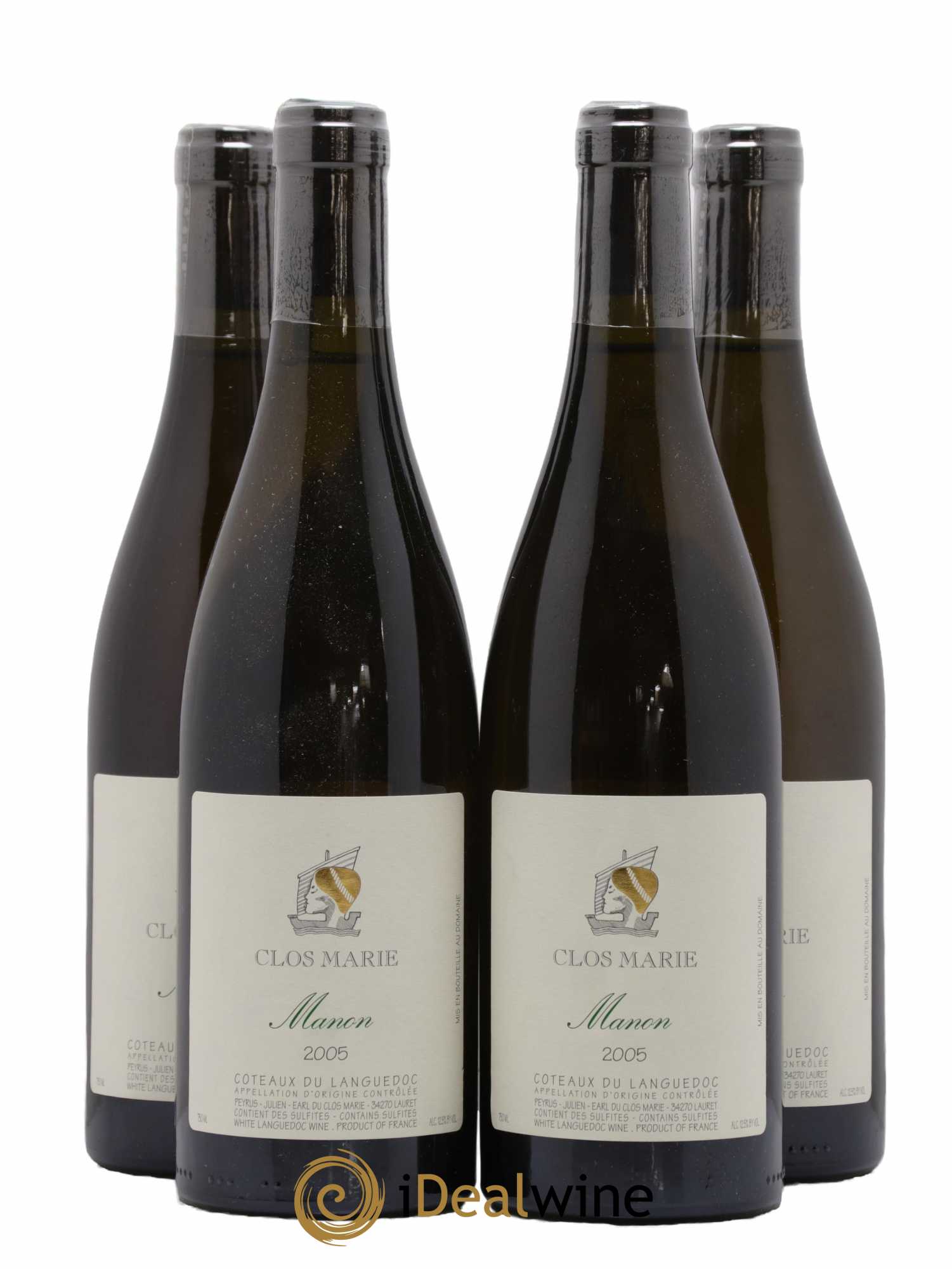 Languedoc Clos Marie Manon Christophe Peyrus et Françoise Julien 2005 - Lot de 4 bouteilles - 0
