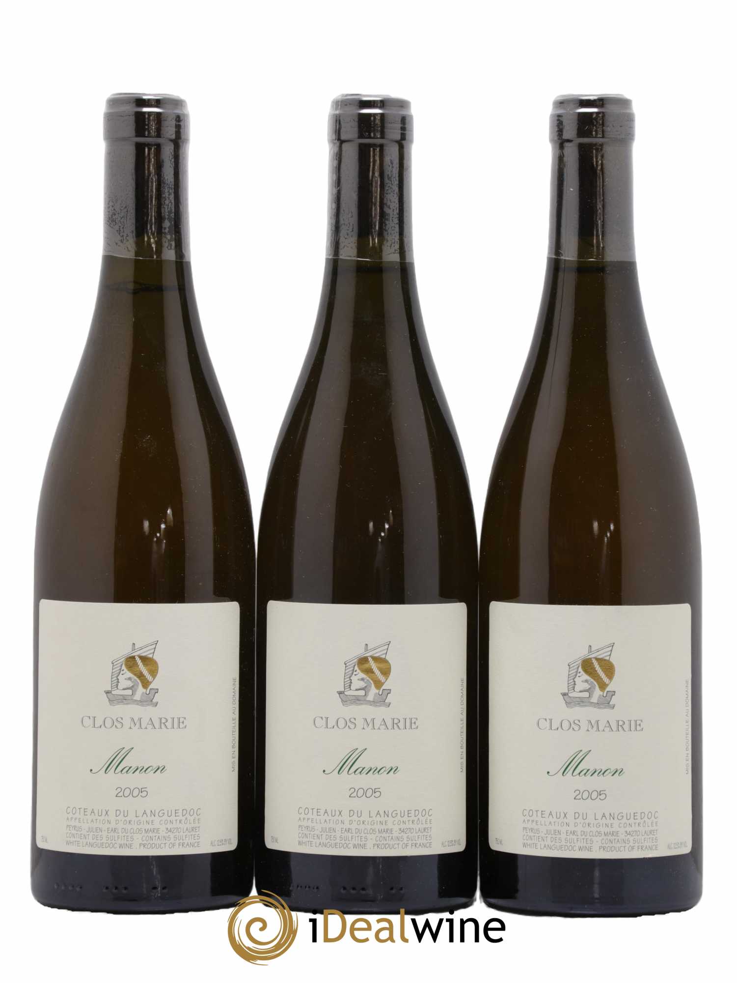 Languedoc Clos Marie Manon Christophe Peyrus et Françoise Julien 2005 - Lot de 3 bouteilles - 0