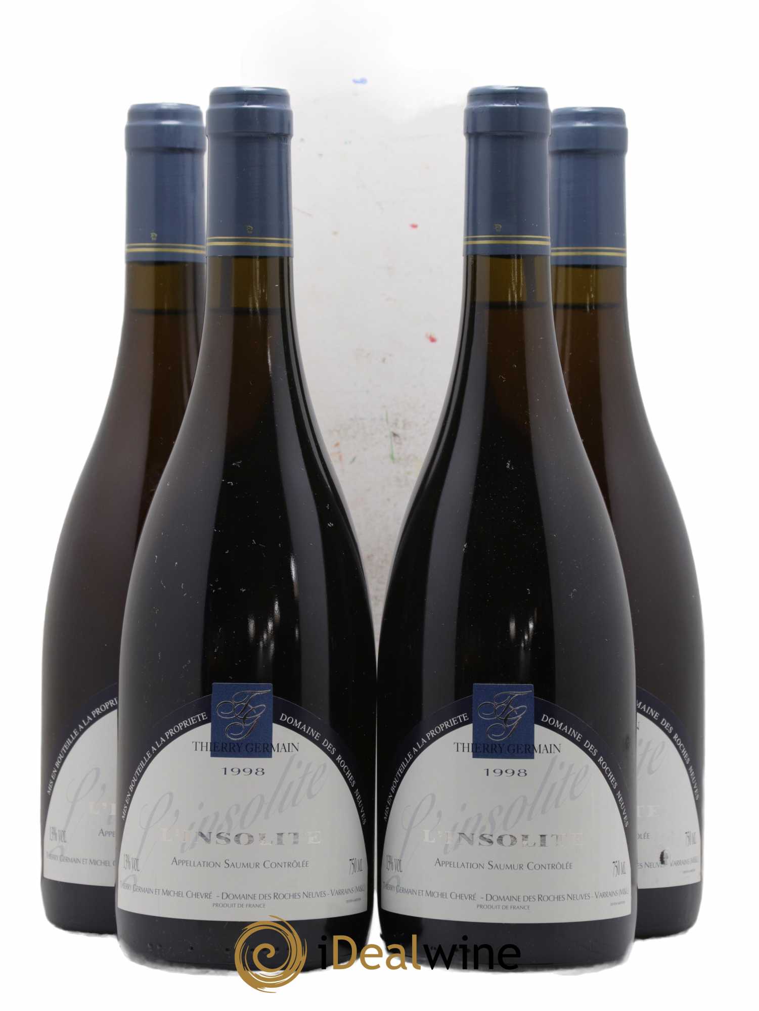 Saumur Insolite Domaine des Roches Neuves - Thierry Germain 1998 - Lot de 4 bouteilles - 0