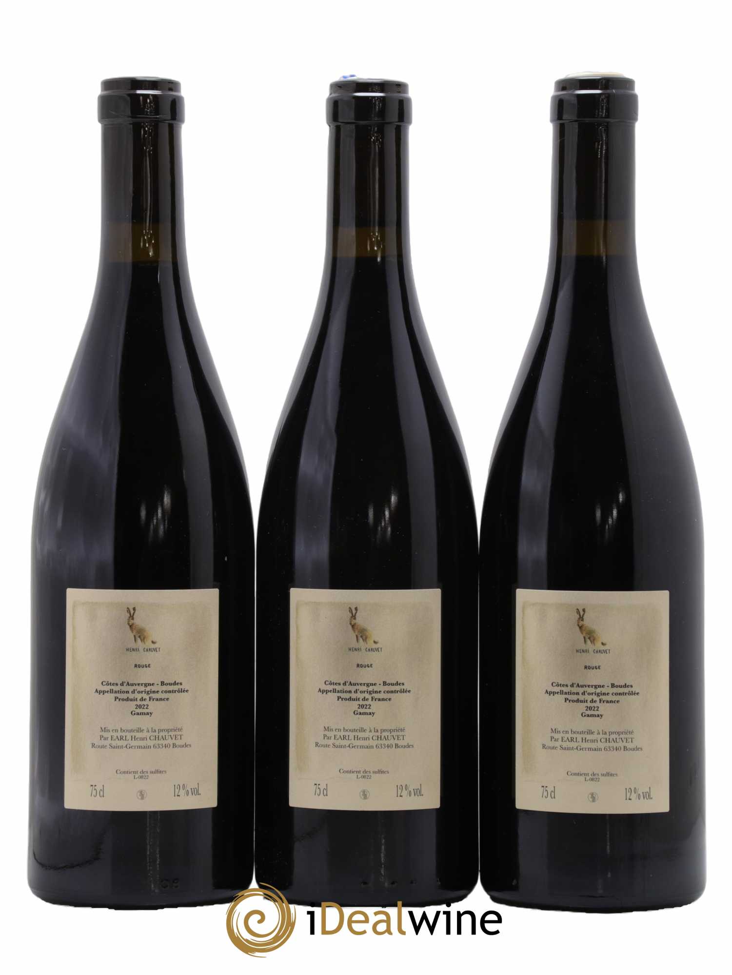 Vin de France Rouge Henri Chauvet 2022 - Lot de 3 bouteilles - 1