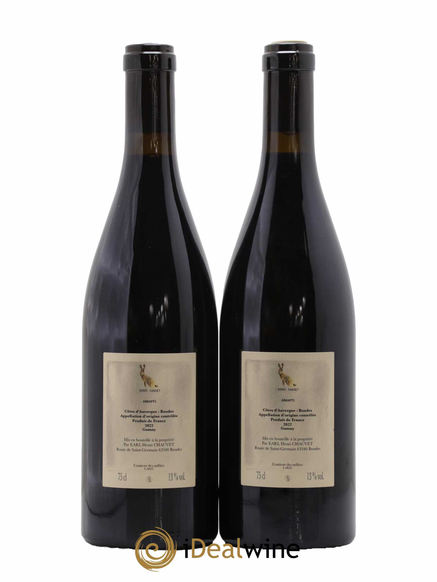 Vin de France Abrupts 22 Henri Chauvet 2022 - Lot de 2 bouteilles - 1