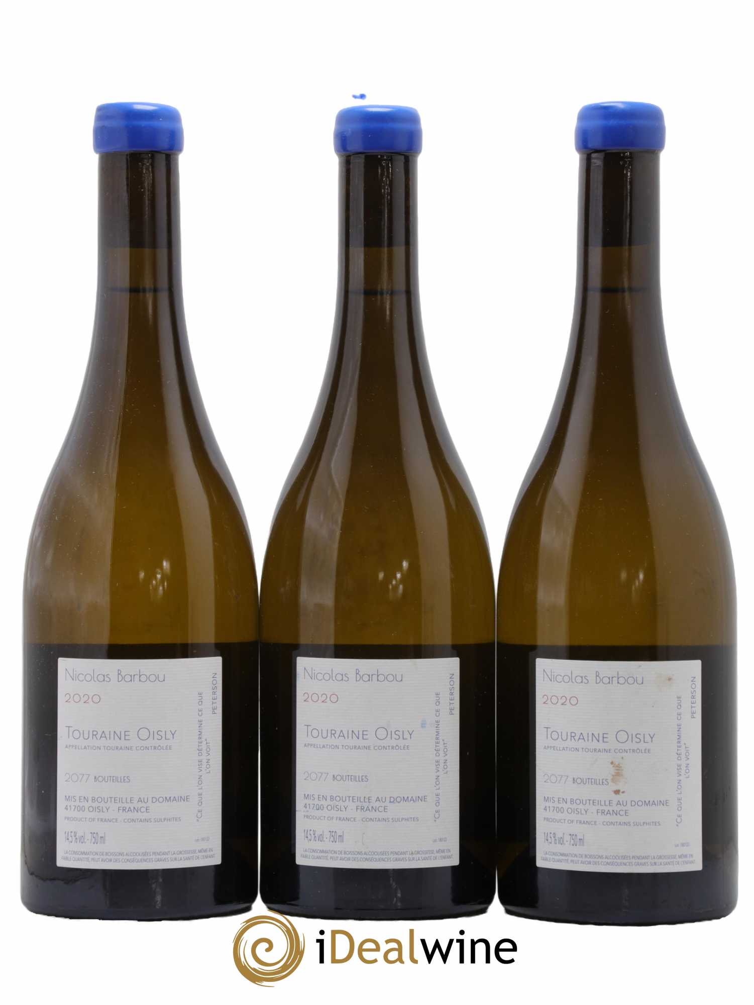 Touraine-Oisly Folie Insolente Nicolas Barbou 2020 - Lot de 3 bouteilles - 1