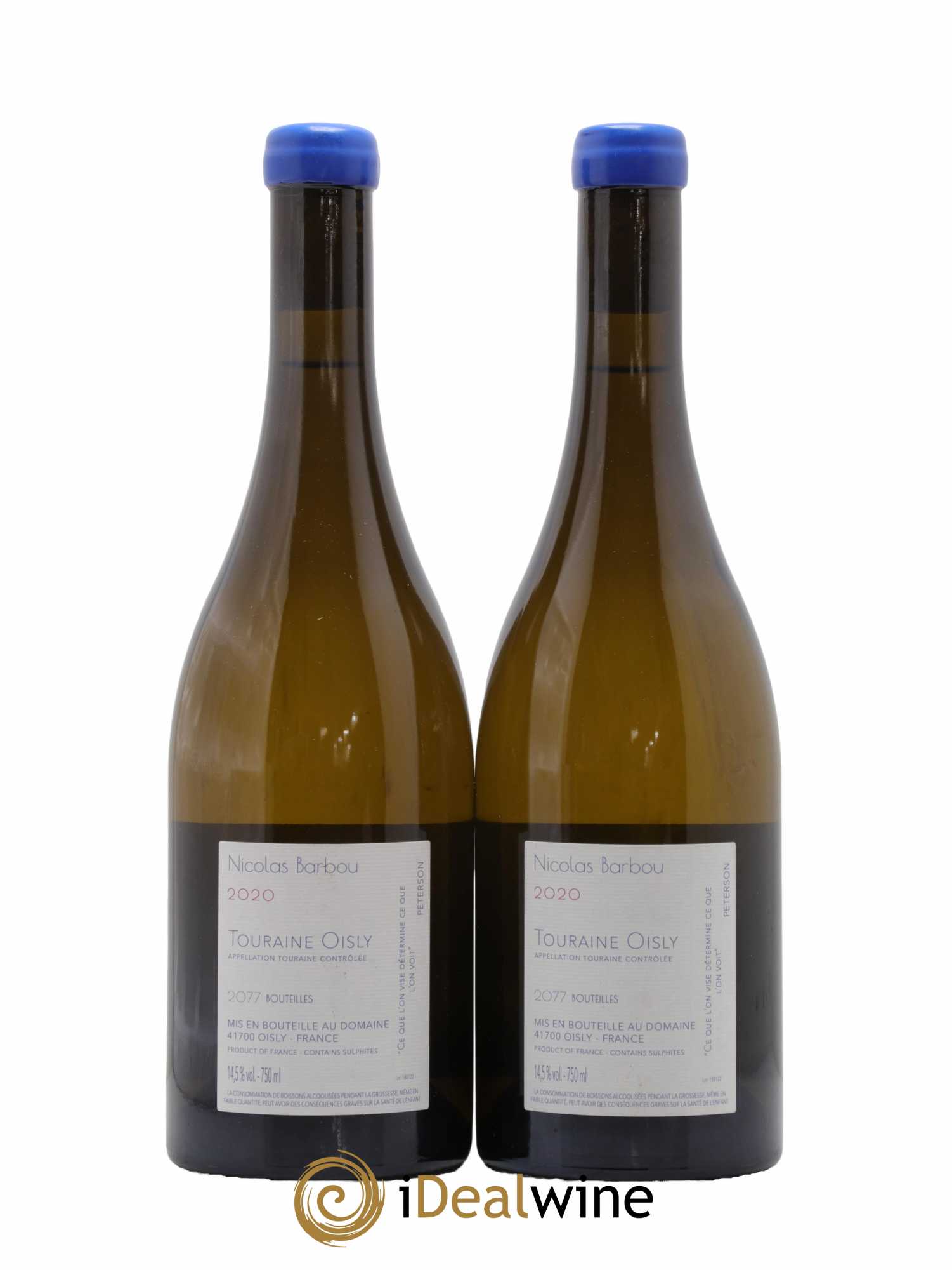 Touraine-Oisly Folie Insolente Nicolas Barbou 2020 - Lot de 2 bouteilles - 1