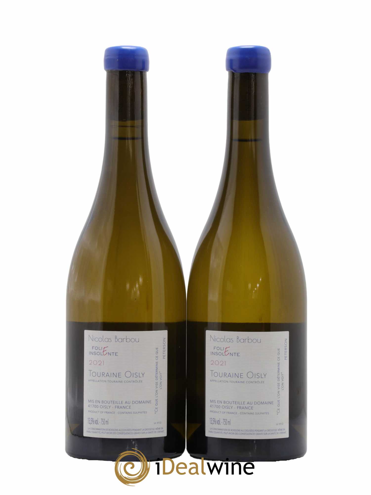 Touraine-Oisly Folie Insolente Nicolas Barbou 2021 - Lot de 2 bouteilles - 1