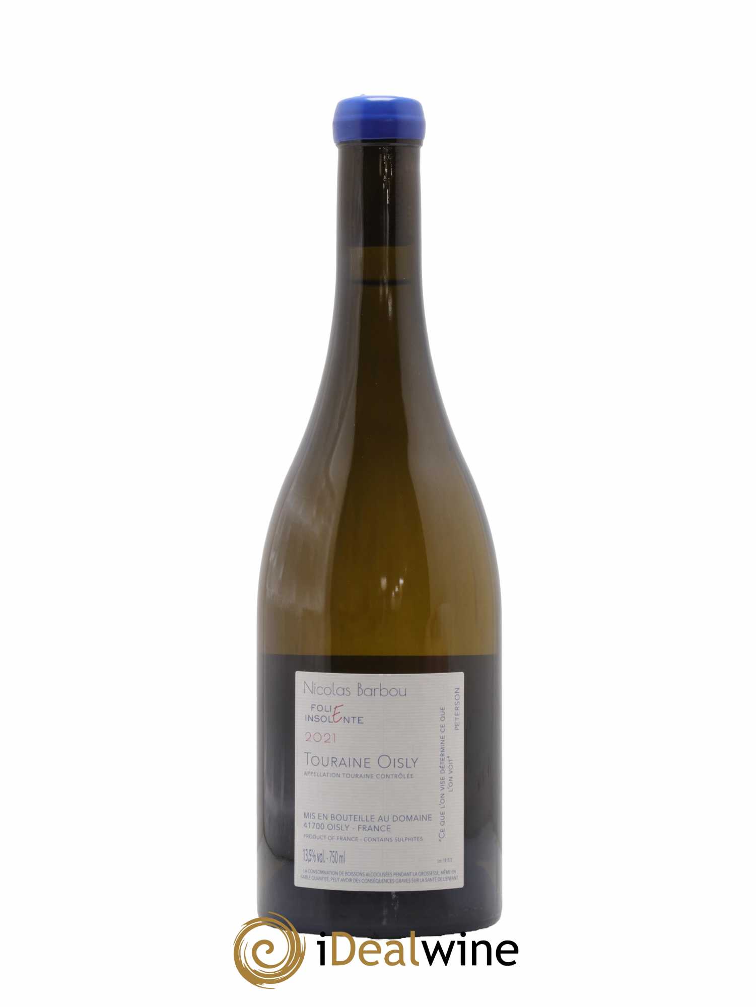 Touraine-Oisly Folie Insolente Nicolas Barbou 2021 - Lot de 1 bouteille - 1