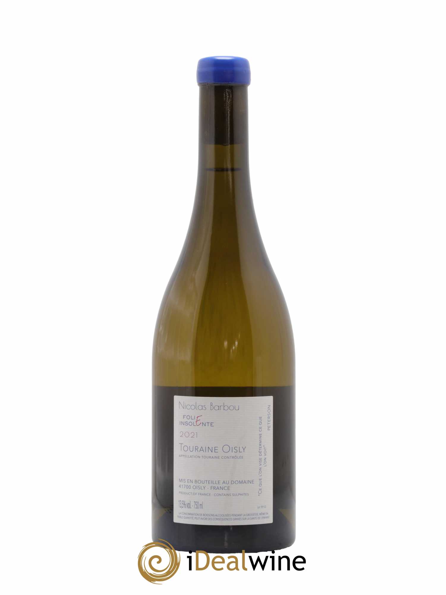 Touraine-Oisly Folie Insolente Nicolas Barbou 2021 - Lot de 1 bouteille - 1