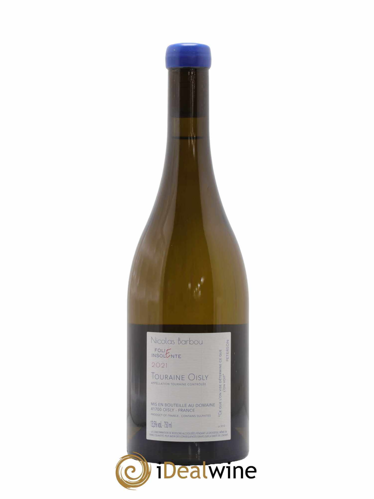 Touraine-Oisly Folie Insolente Nicolas Barbou 2021 - Lot de 1 bouteille - 1