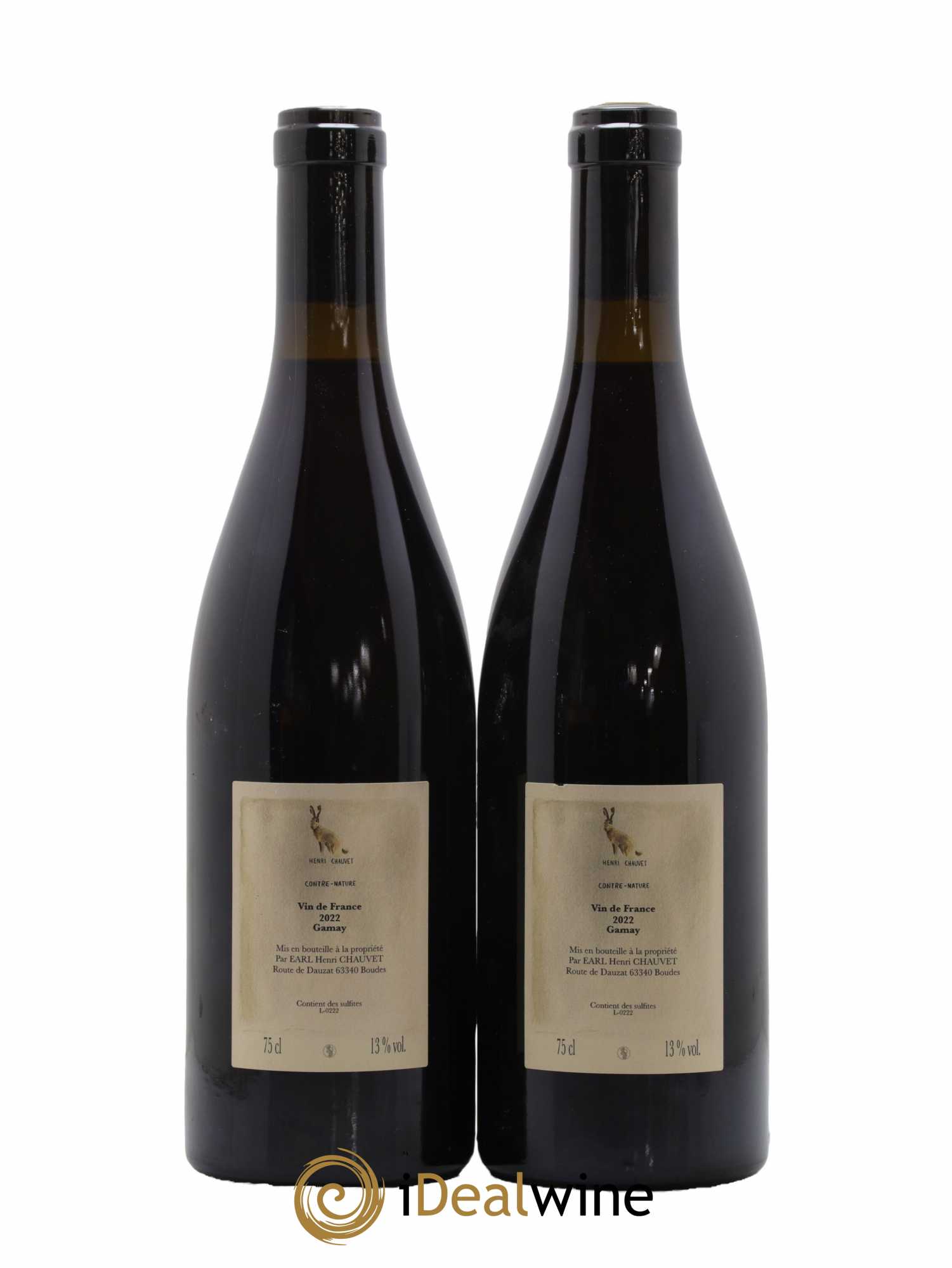 Vin de France Contre Nature Henri Chauvet 2022 - Lot de 2 bouteilles - 1