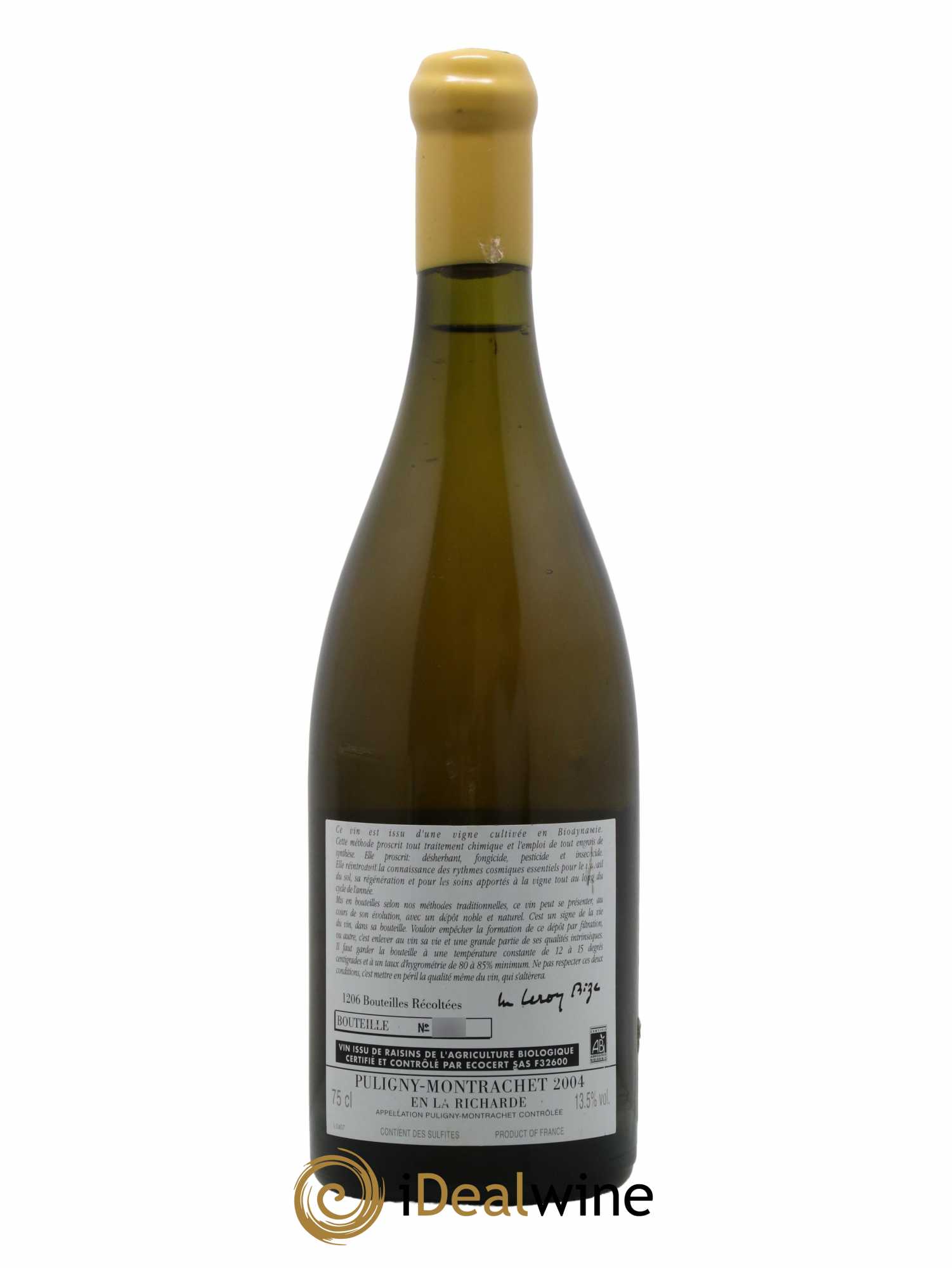 Puligny-Montrachet En La Richarde d'Auvenay (Domaine) 2004 - Lot de 1 bouteille - 1