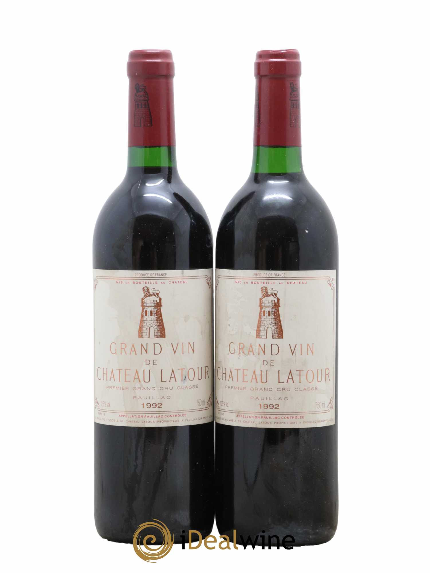 Château Latour 1er Grand Cru Classé 1992 - Lot de 2 bouteilles - 0