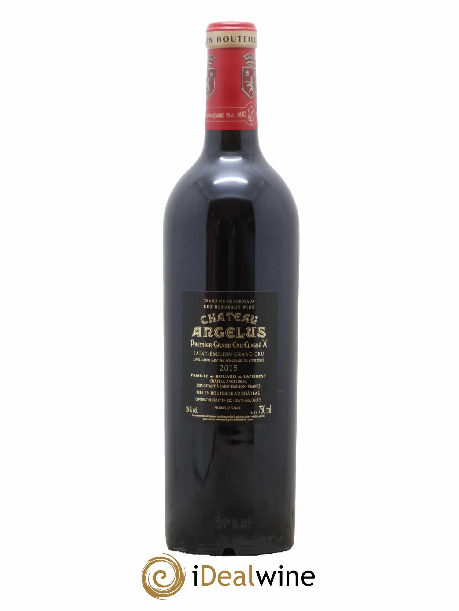 Château Angélus 1er Grand Cru Classé A 2015 - Lot de 1 bouteille - 2