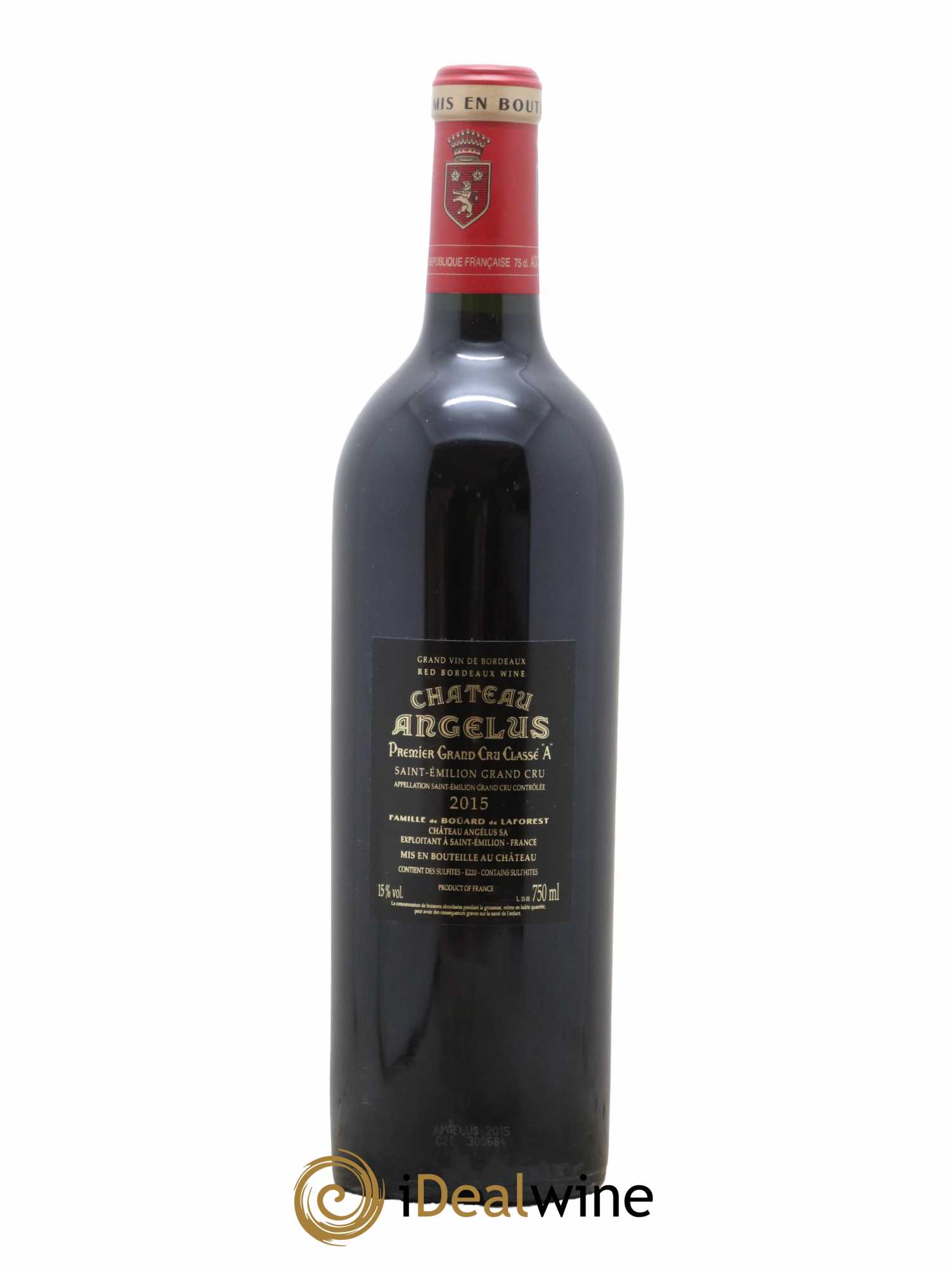 Château Angélus 1er Grand Cru Classé A 2015 - Lot de 1 bouteille - 2