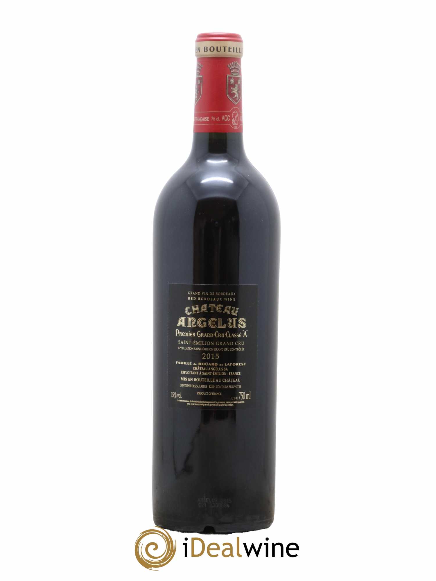 Château Angélus 1er Grand Cru Classé A 2015 - Lot de 1 bouteille - 2