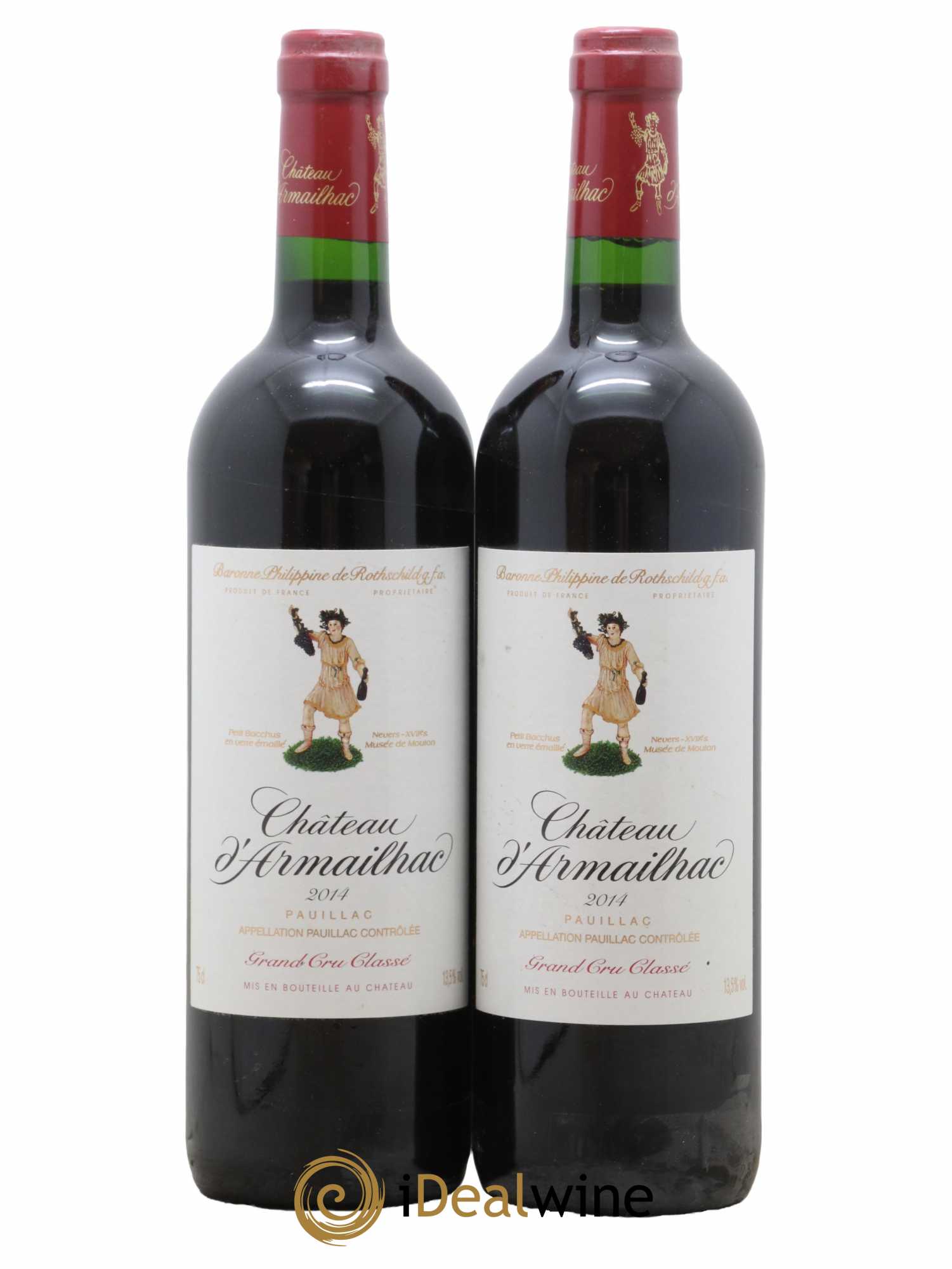Château d' Armailhac - Mouton Baron(ne) Philippe 5ème Grand Cru Classé 2014 - Lot de 2 bouteilles - 0