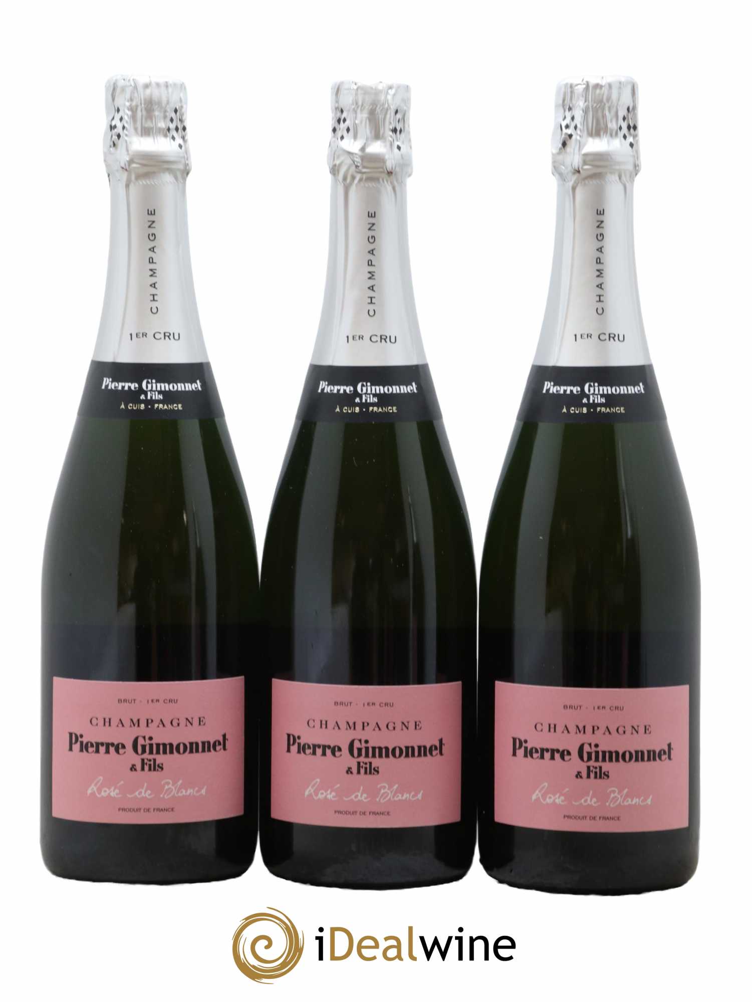Champagne - Pierre Gimonnet & Fils Rosé de Blancs - Lot de 3 bouteilles - 0