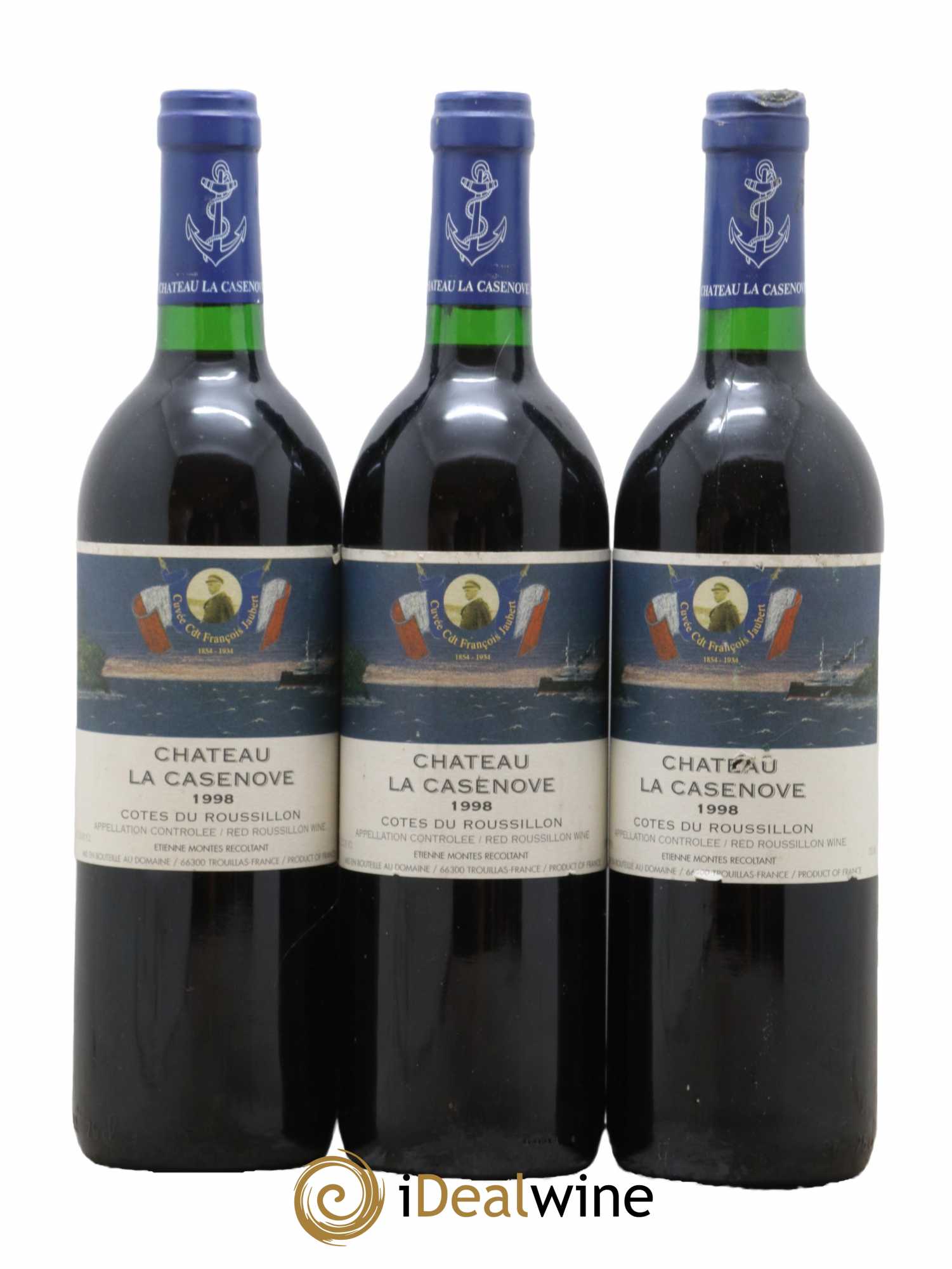 Côtes du Roussillon Cuvée Cdt François Jaubert Ch. La Casenove 1998 - Lot de 3 bouteilles - 0