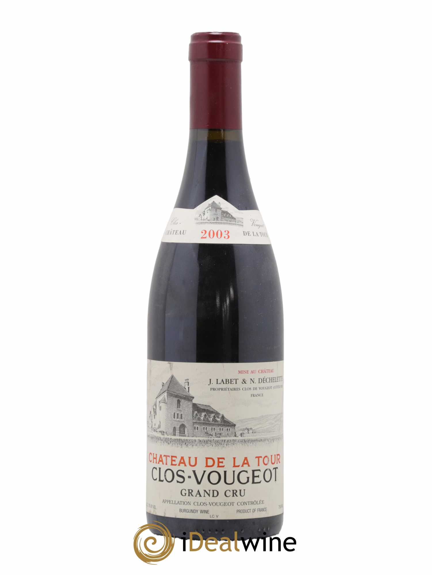 Clos de Vougeot Grand Cru Château de La Tour 2003 - Lot de 1 bouteille - 0