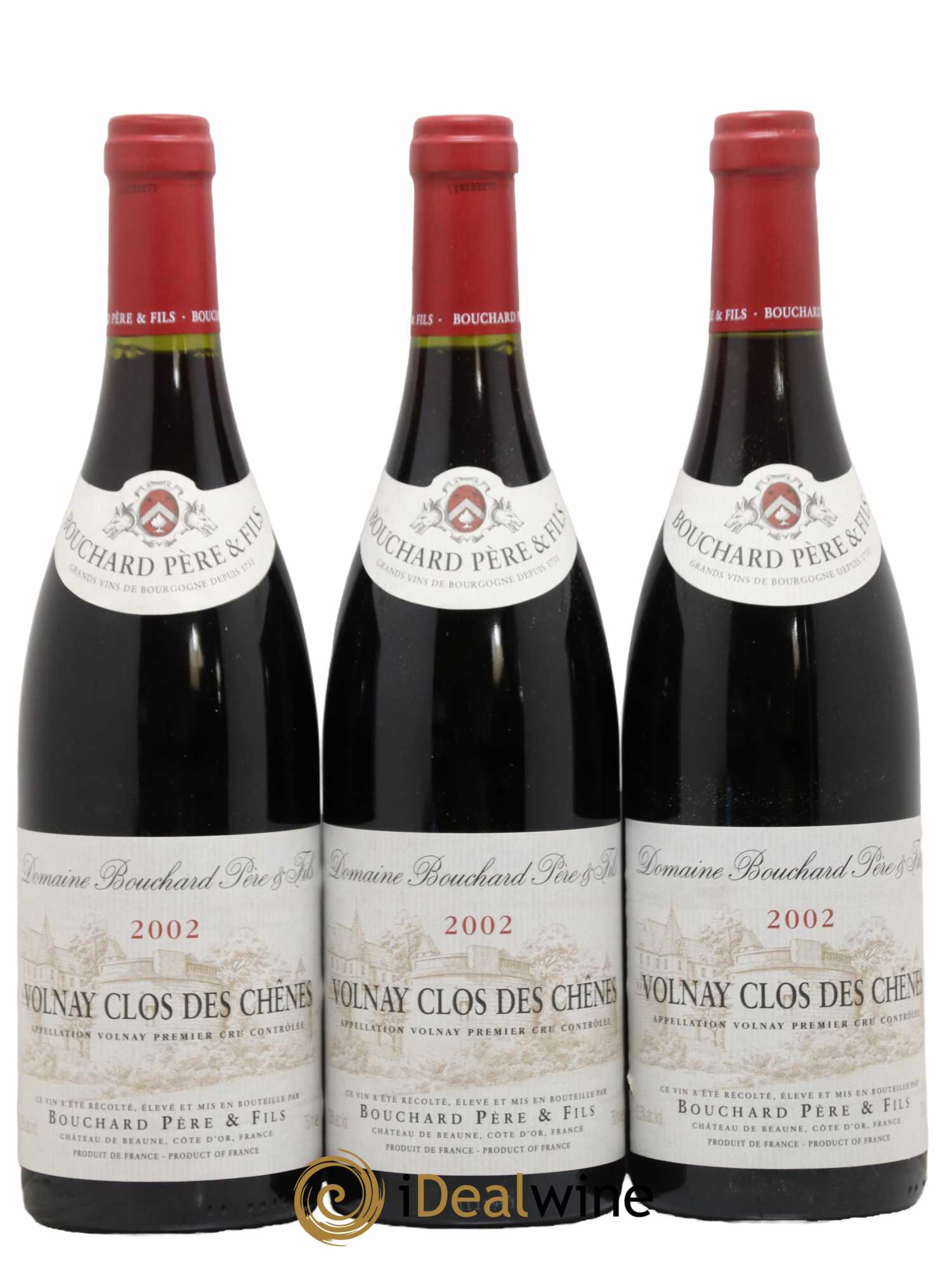 Volnay 1er Cru Clos des Chênes Bouchard Père & Fils 2002 - Lot de 3 bouteilles - 0