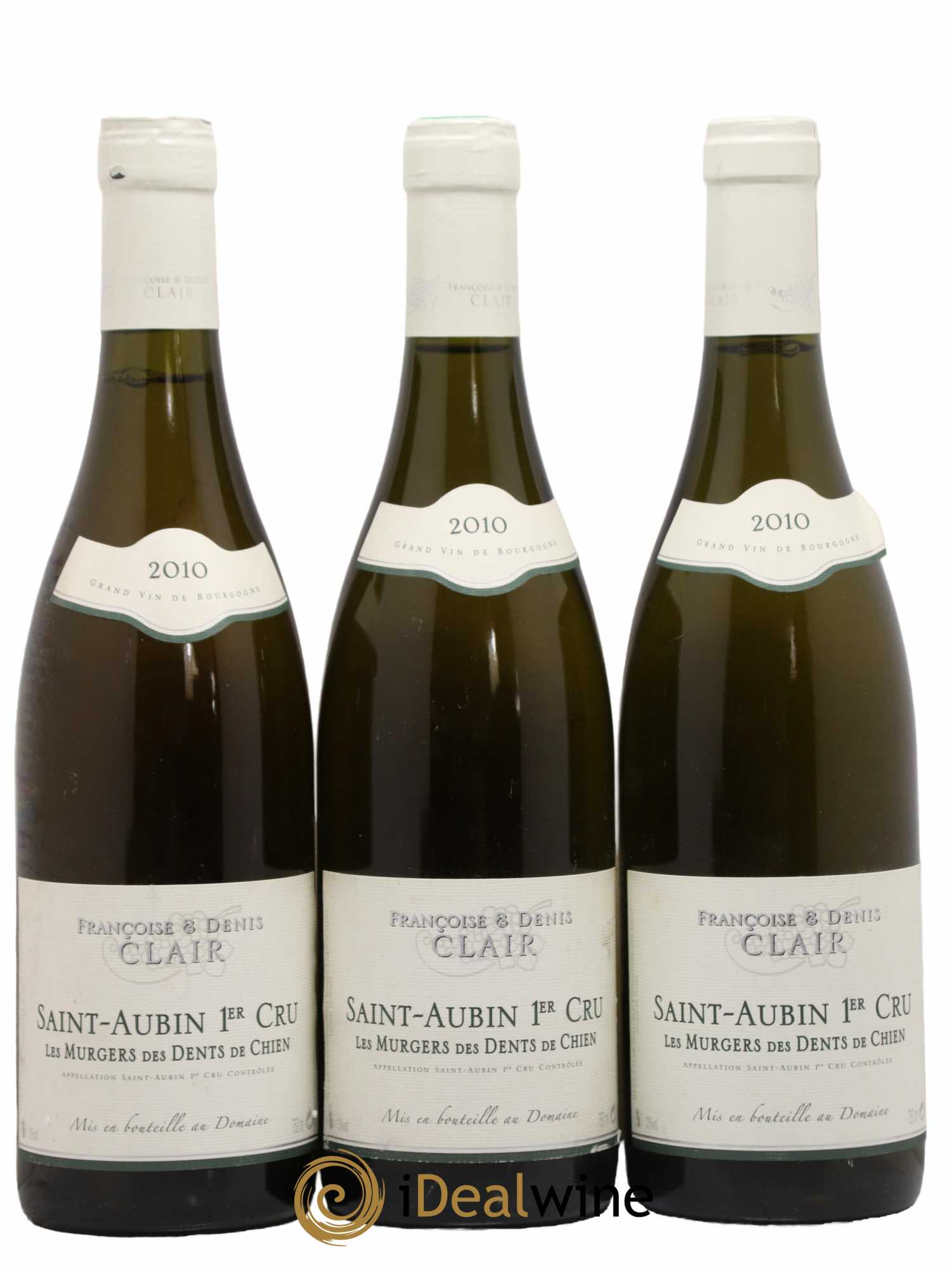 Saint-Aubin 1er Cru Les Murgers des Dents de Chien Françoise et Denis Clair (Domaine) 2010 - Lot de 3 bouteilles - 0