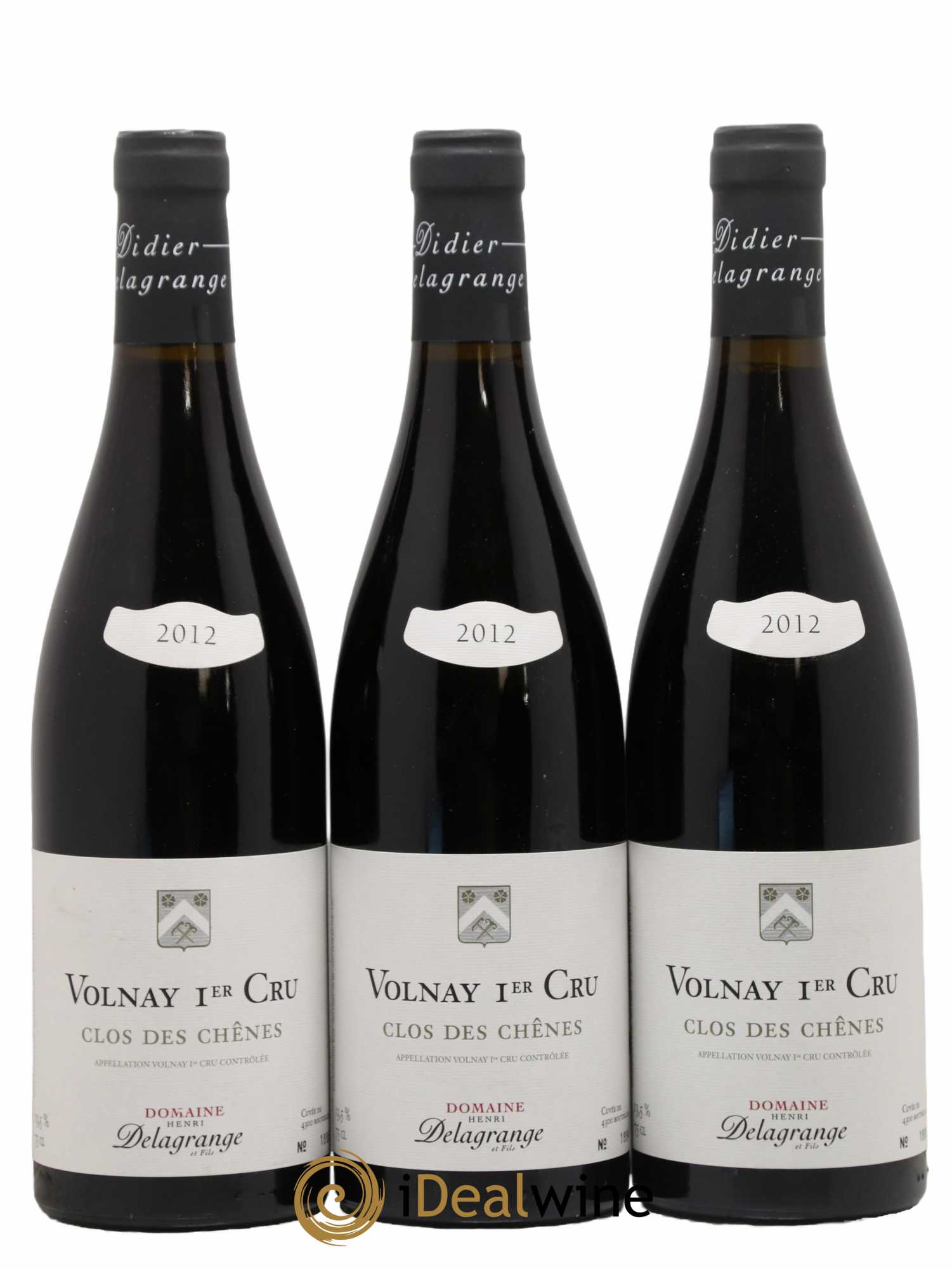 Volnay 1er Cru Clos Des Chenes Domaine Henry Delagrange 2012 - Lot de 3 bouteilles - 0