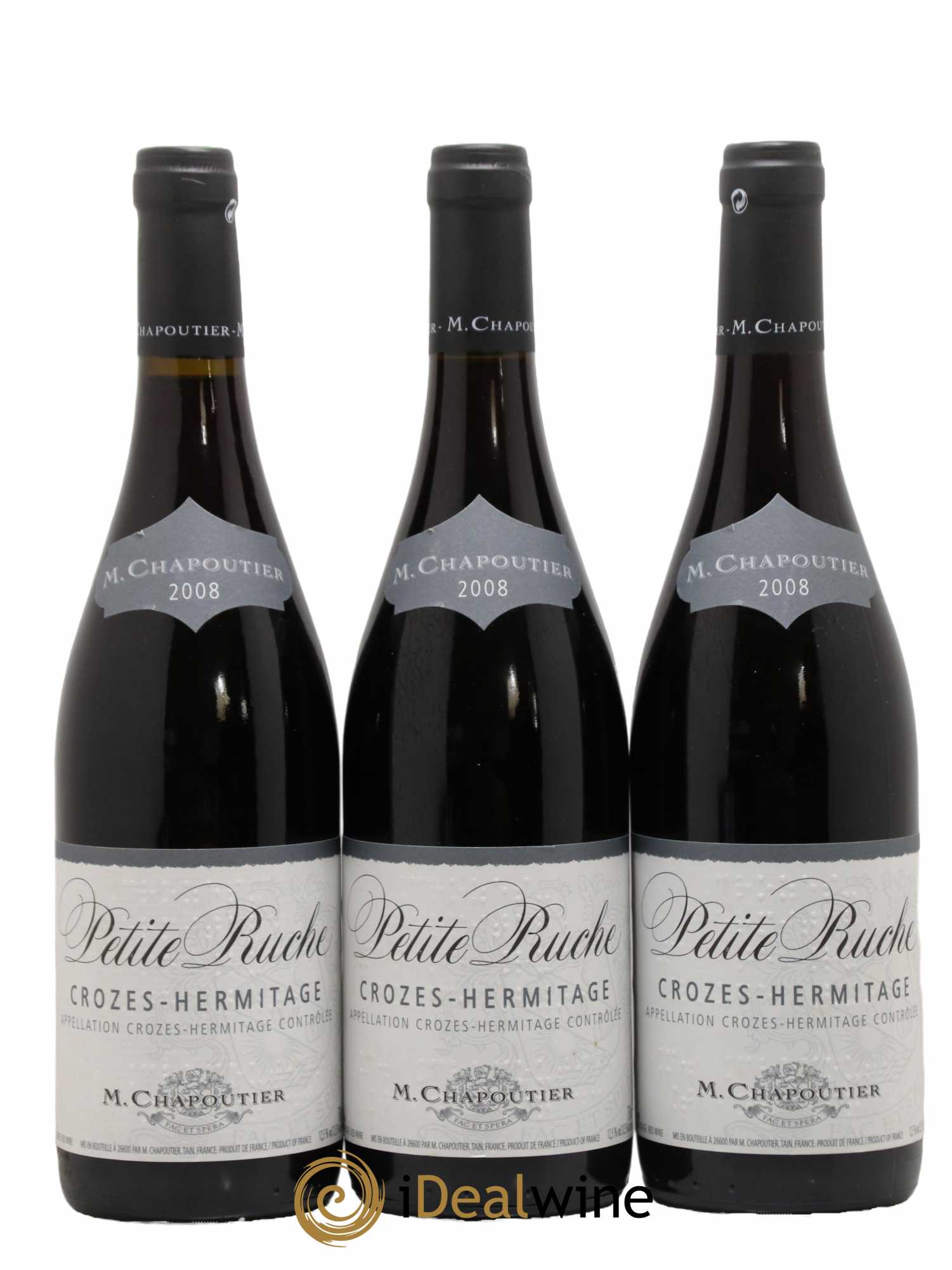 Crozes-Hermitage Petite Ruche Chapoutier 2008 - Lot de 3 bouteilles - 0