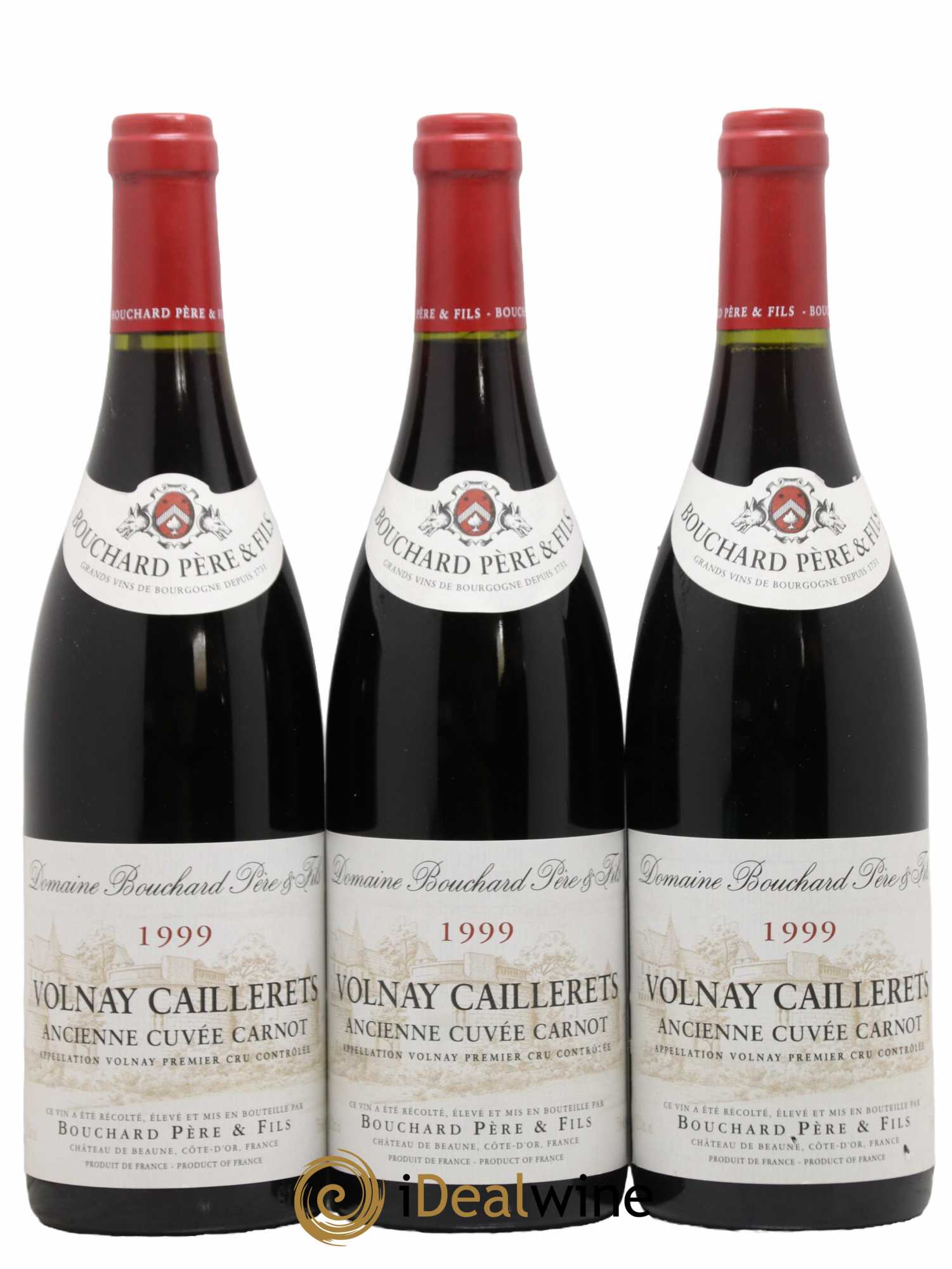 Volnay 1er Cru Caillerets - Ancienne Cuvée Carnot Bouchard Père & Fils 1999 - Lot de 3 bouteilles - 0