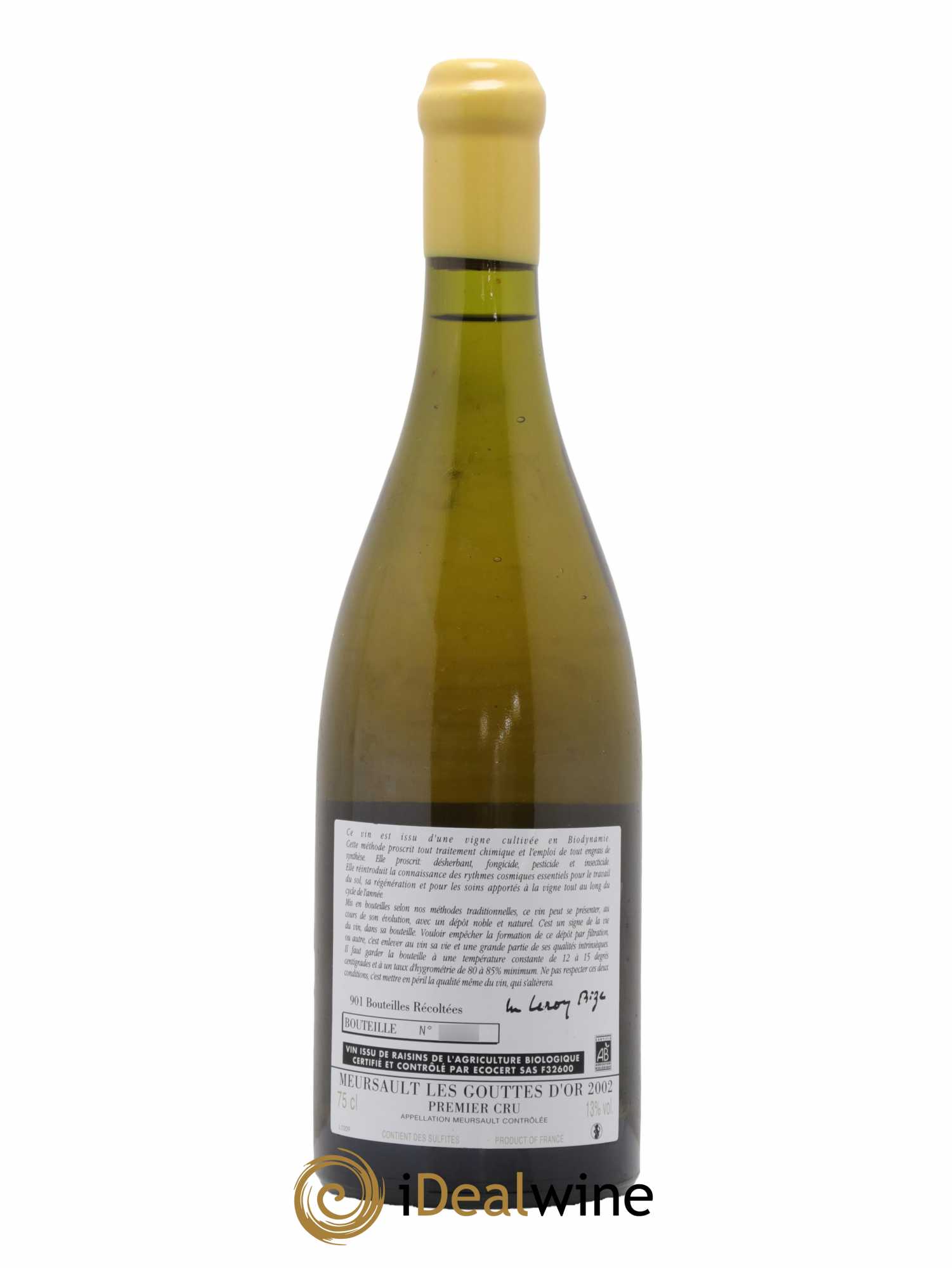 Meursault 1er Cru Les Gouttes d'Or d'Auvenay (Domaine) 2002 - Lot de 1 bouteille - 1
