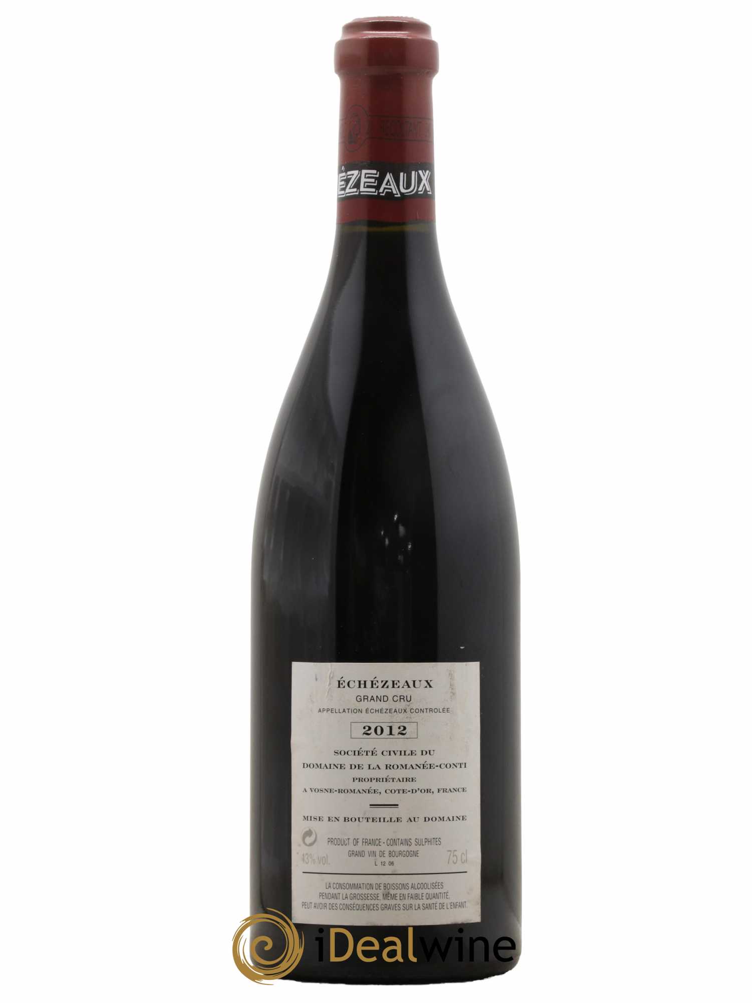 Echezeaux Grand Cru Domaine de la Romanée-Conti 2012 - Lot de 1 bouteille - 1